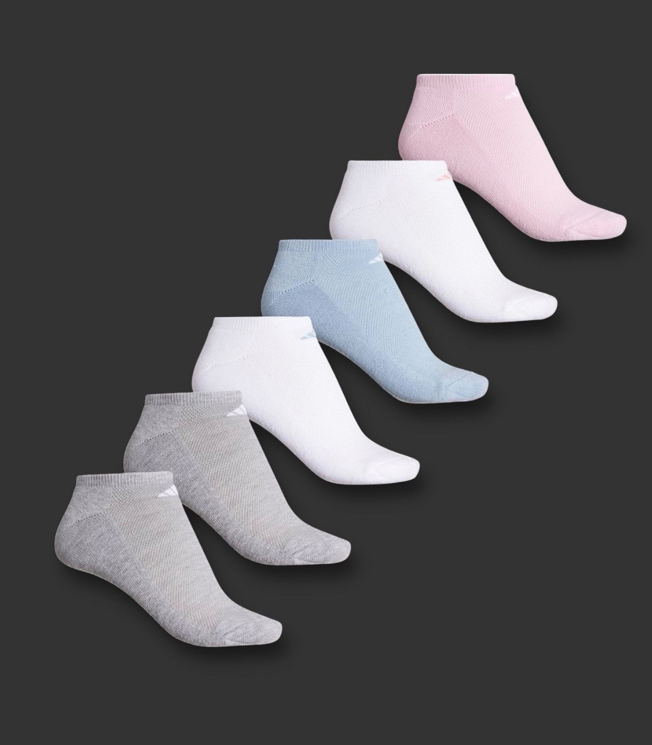 Adidas Adidas Women’s Multicolor Cushioned Socks 6-Pack Sz 5-10 Size ONE SIZE - 3 Thumbnail