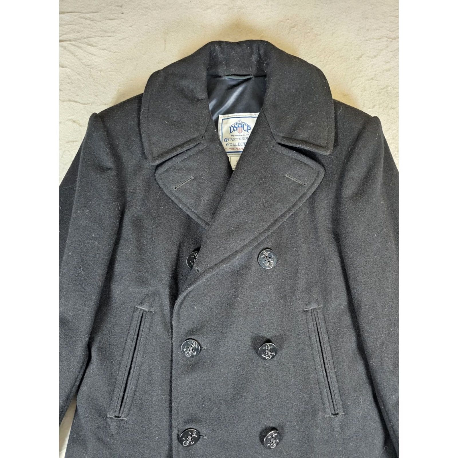 Vintage VINTAGE DSCP Quarterdeck Collection Classic US Navy Wool PeaCoat Mens 36S Black Size US XXS / EU 40 - 2 Thumbnail