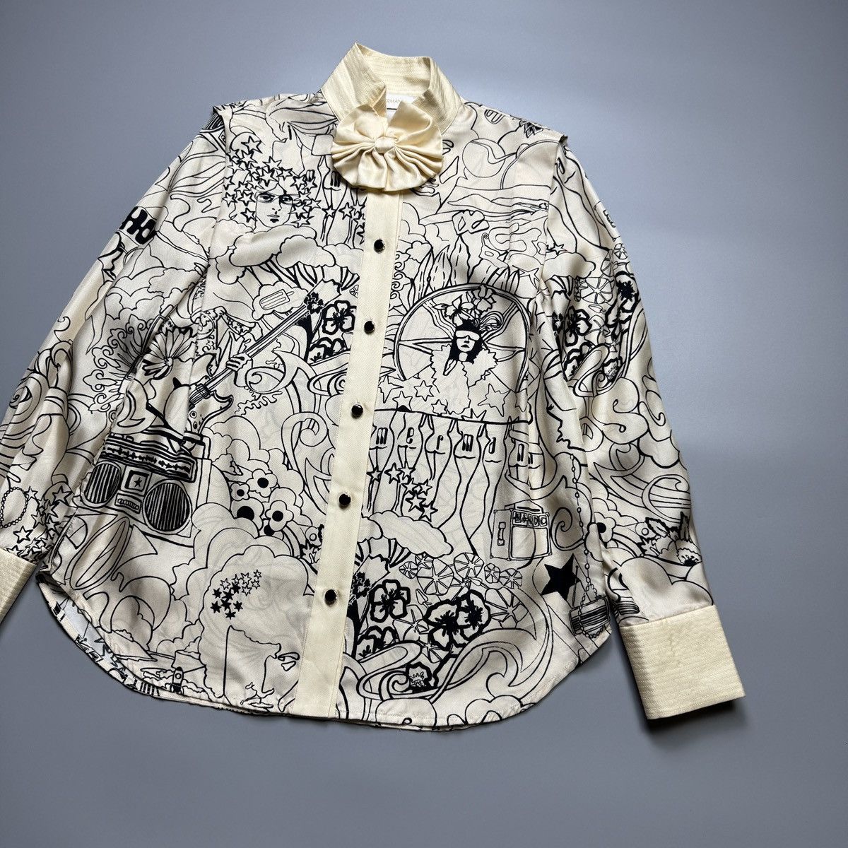 Zimmermann ZIMMERMANN - Concert Soie Imprime Collage Cream Longsleeve Size S / US 4 / IT 40 - 3 Thumbnail