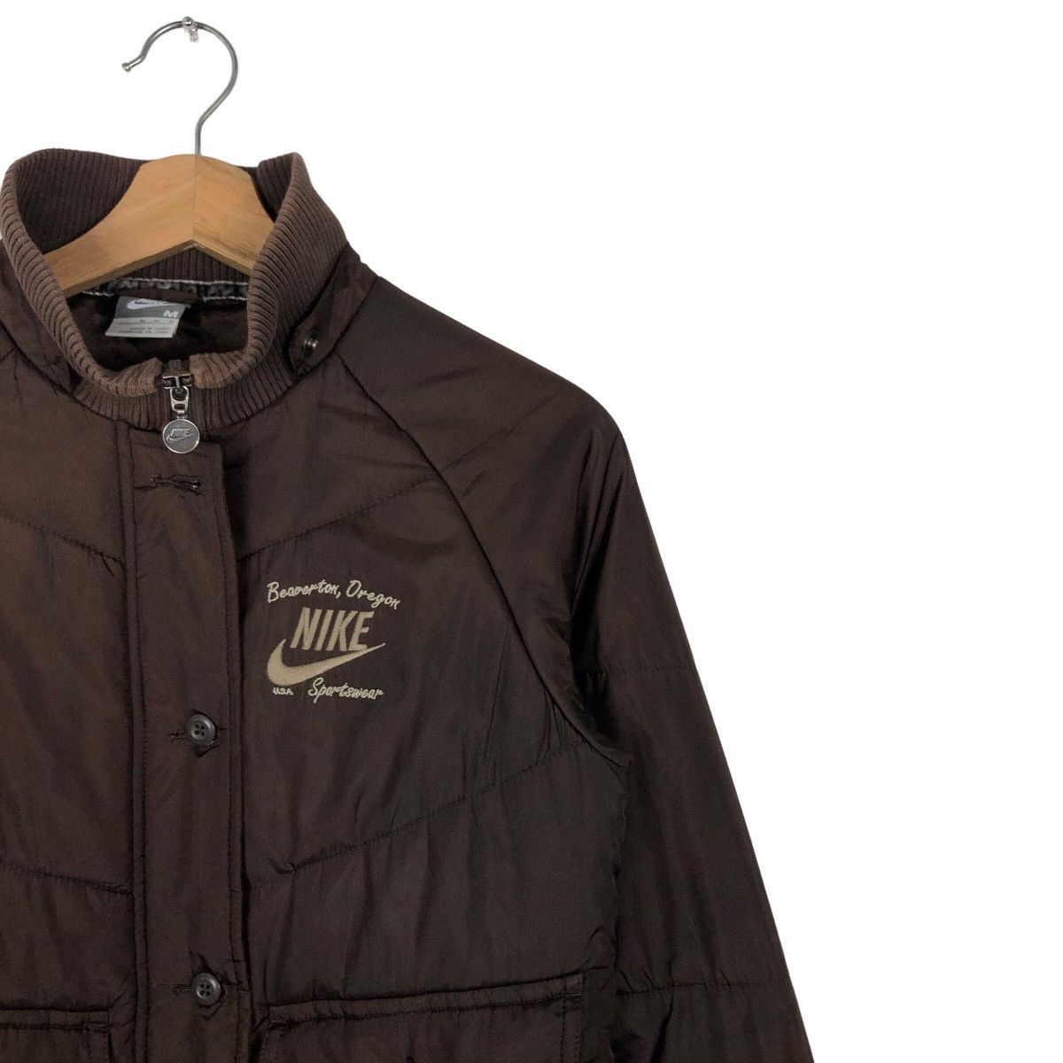 Nike 🔥90’s Vintage Bomber Jacket Nike Quilted Big Logo Size US M / EU 48-50 / 2 - 6 Thumbnail