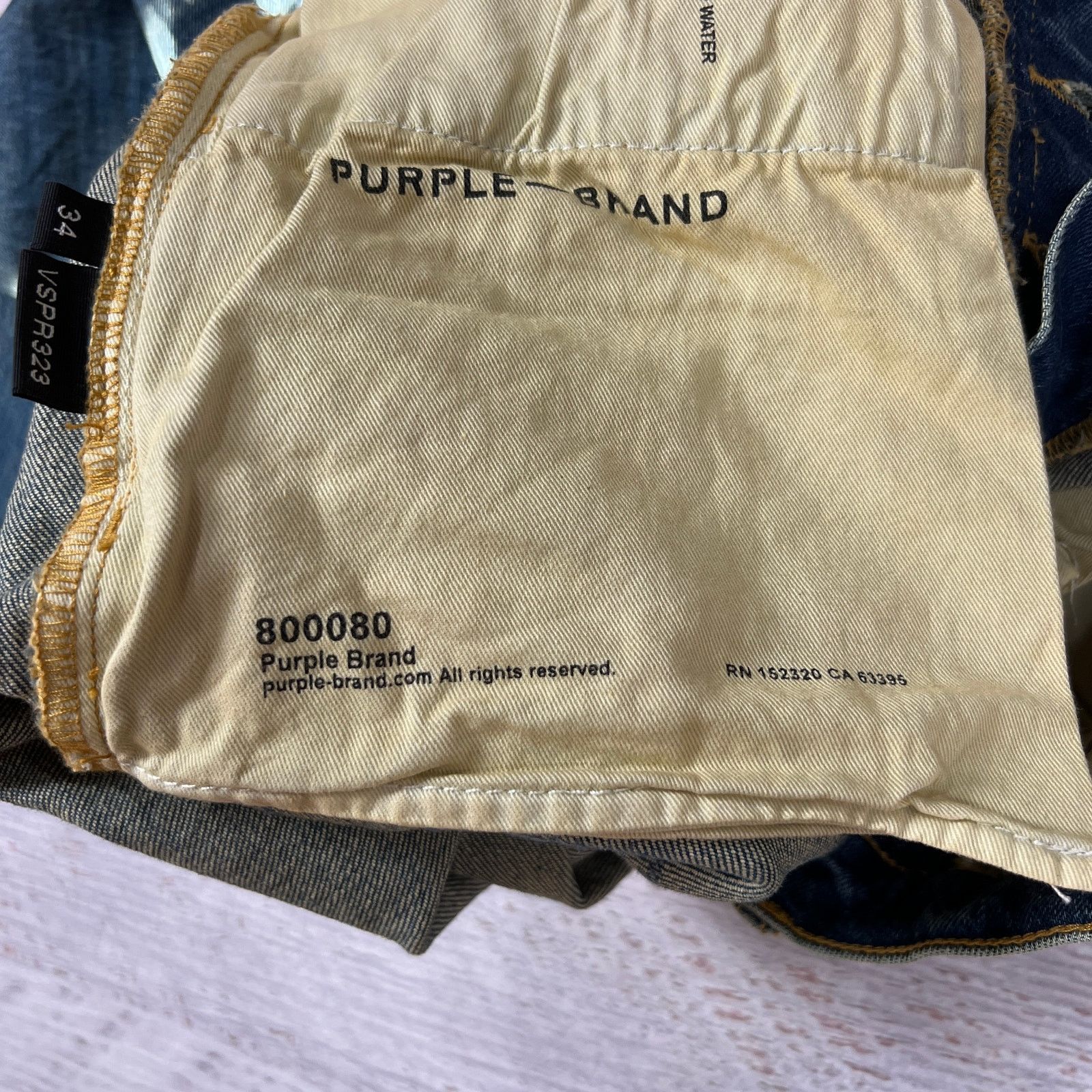 Purple PURPLE Brand Square Patch Repair Slim Jeans 34 Indigo NWT Size US 34 / EU 50 - 13 Thumbnail
