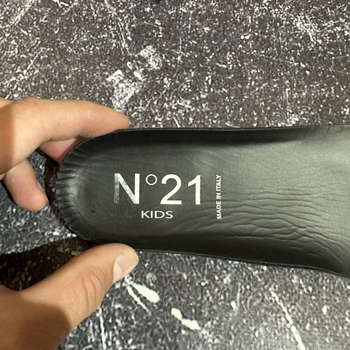 N21 N21 KIDS - Black Leather Sneakers Size 35 Size US 5 / IT 35 - 15 Thumbnail