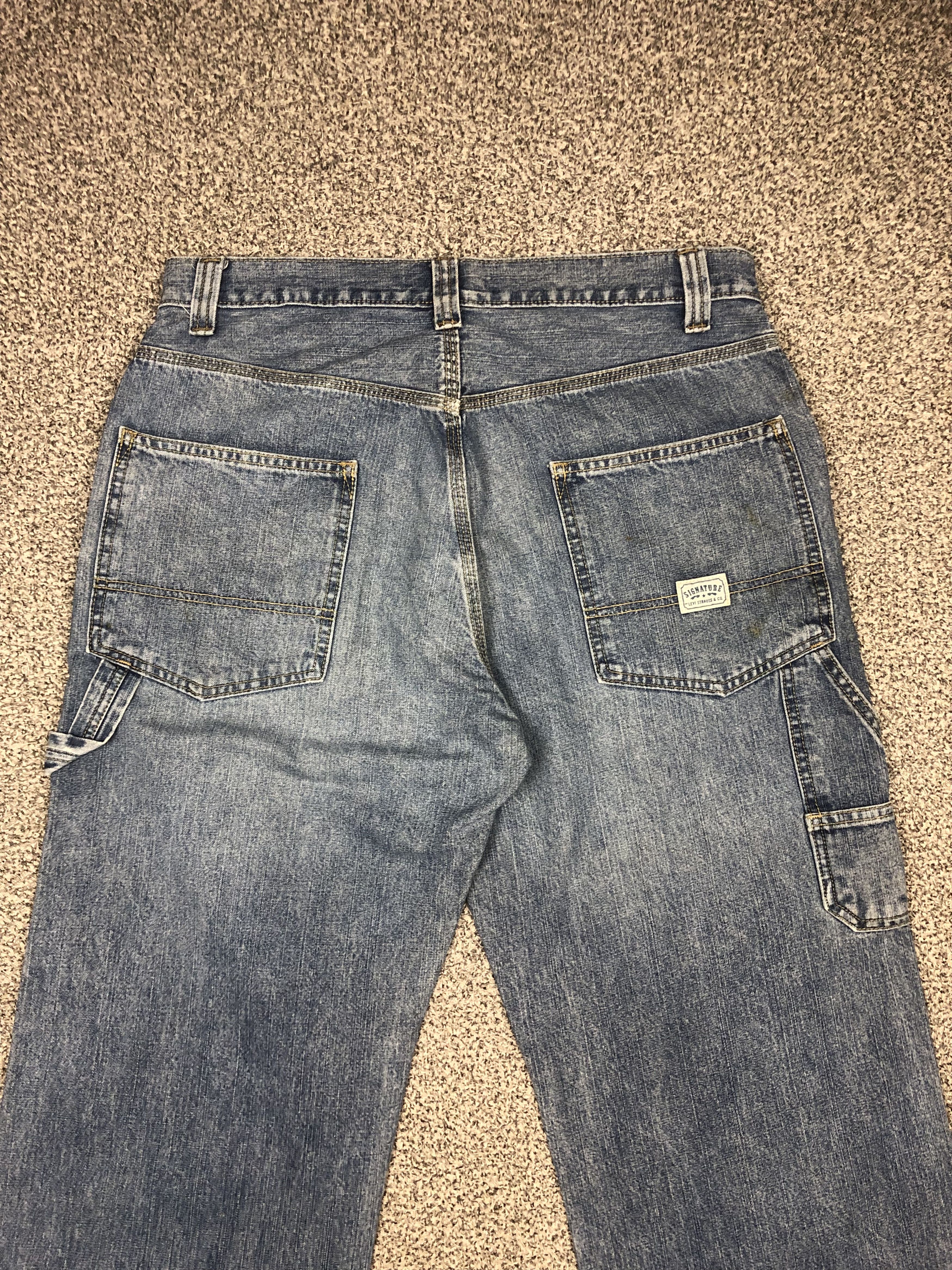Levi's Vintage 90s Archived Levi`s Carpenter Wash Blue Jeans Size US 34 / EU 50 - 4 Thumbnail