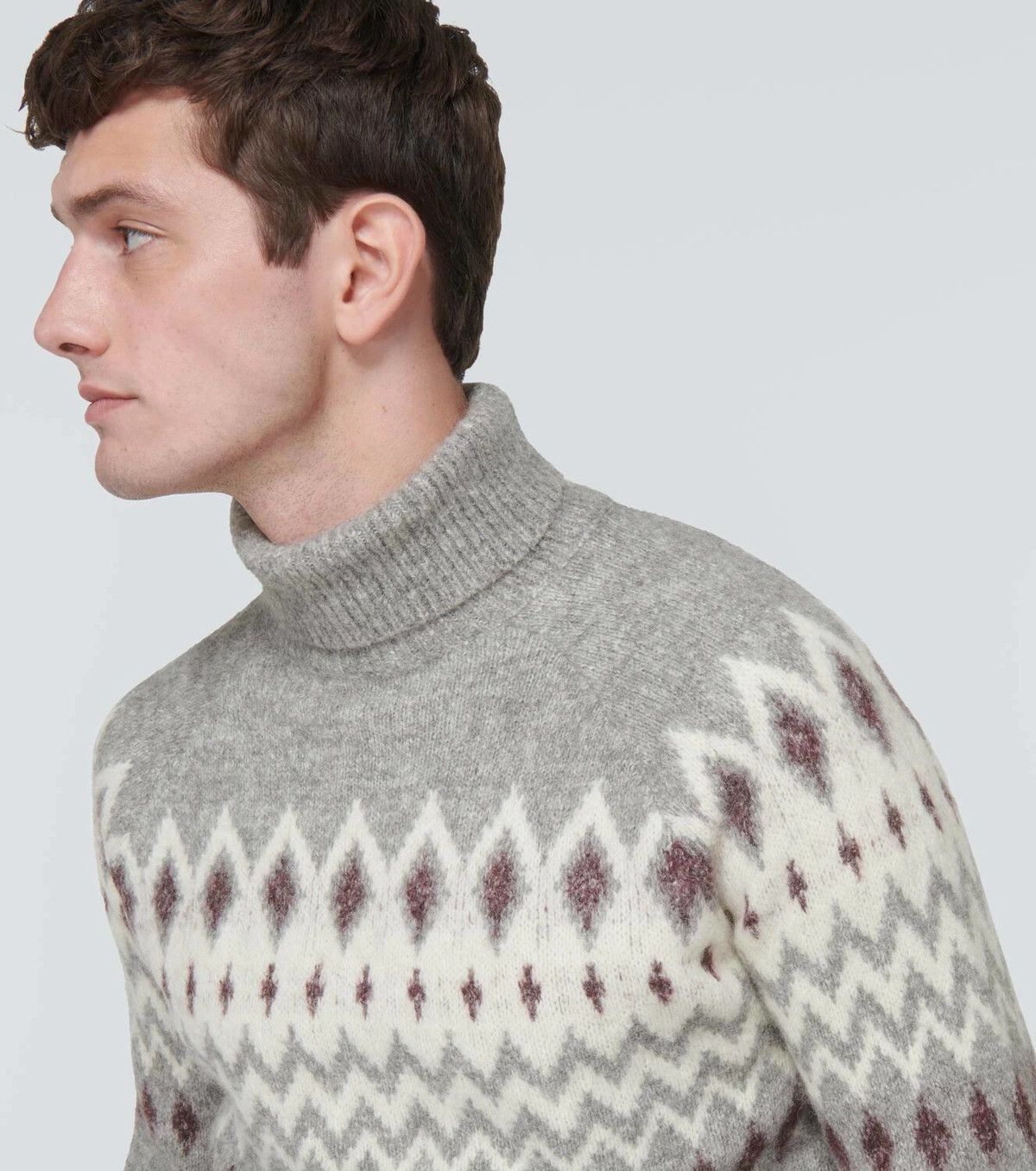 Brunello Cucinelli o1y0526 Turtleneck Sweater in Multicolor Size US L / EU 52-54 / 3 - 2 Thumbnail