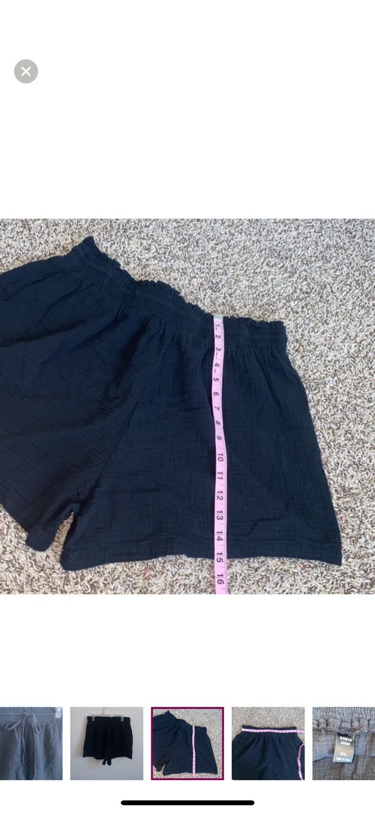 Shein Shein 0XL Solid drawstring waist shorts Size 36" / US 14 / IT 50 - 4 Thumbnail
