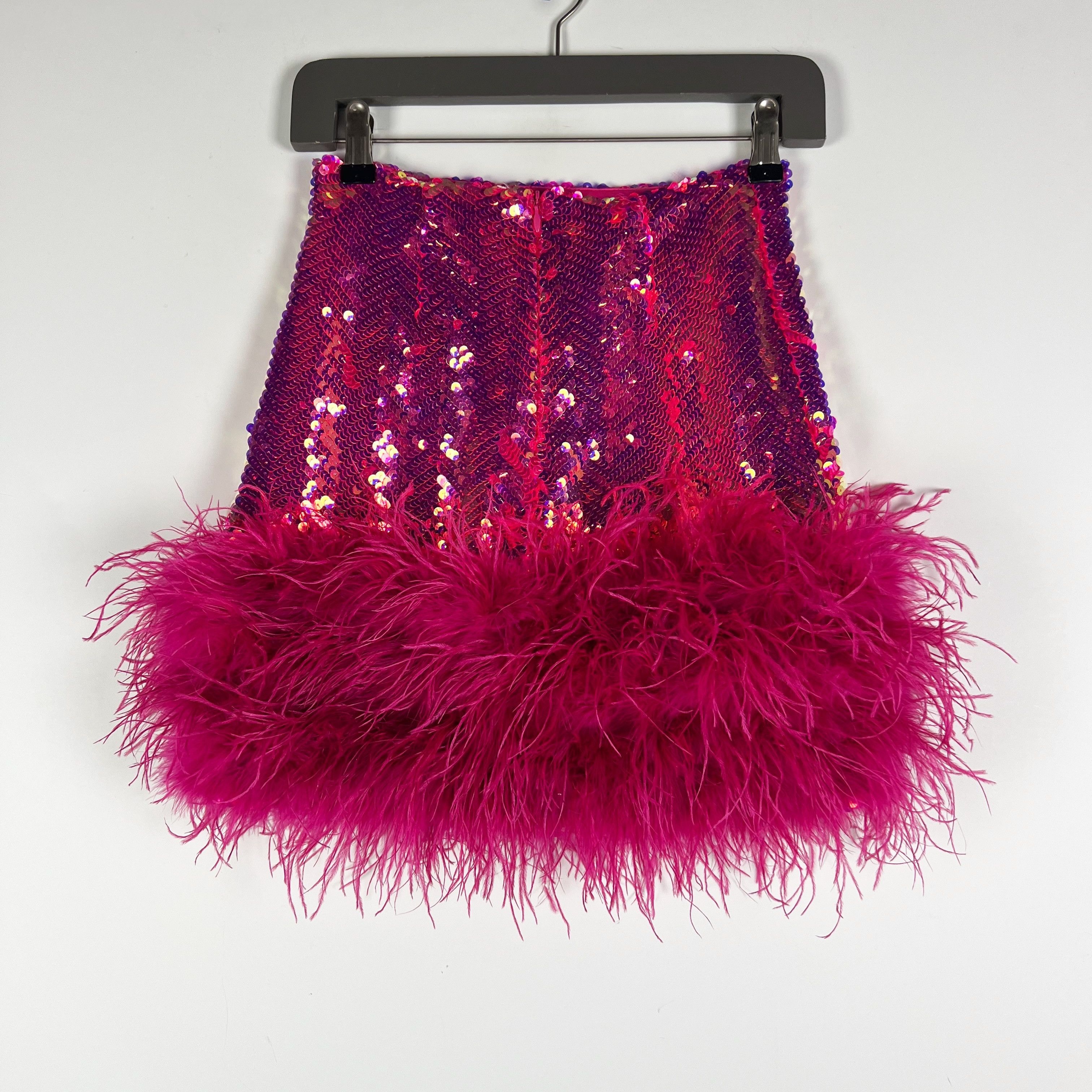 Other Nadine Merabi Roxy Hot Pink Sequin Sparkle Size 24" / US 00 / IT 34 - 4 Thumbnail