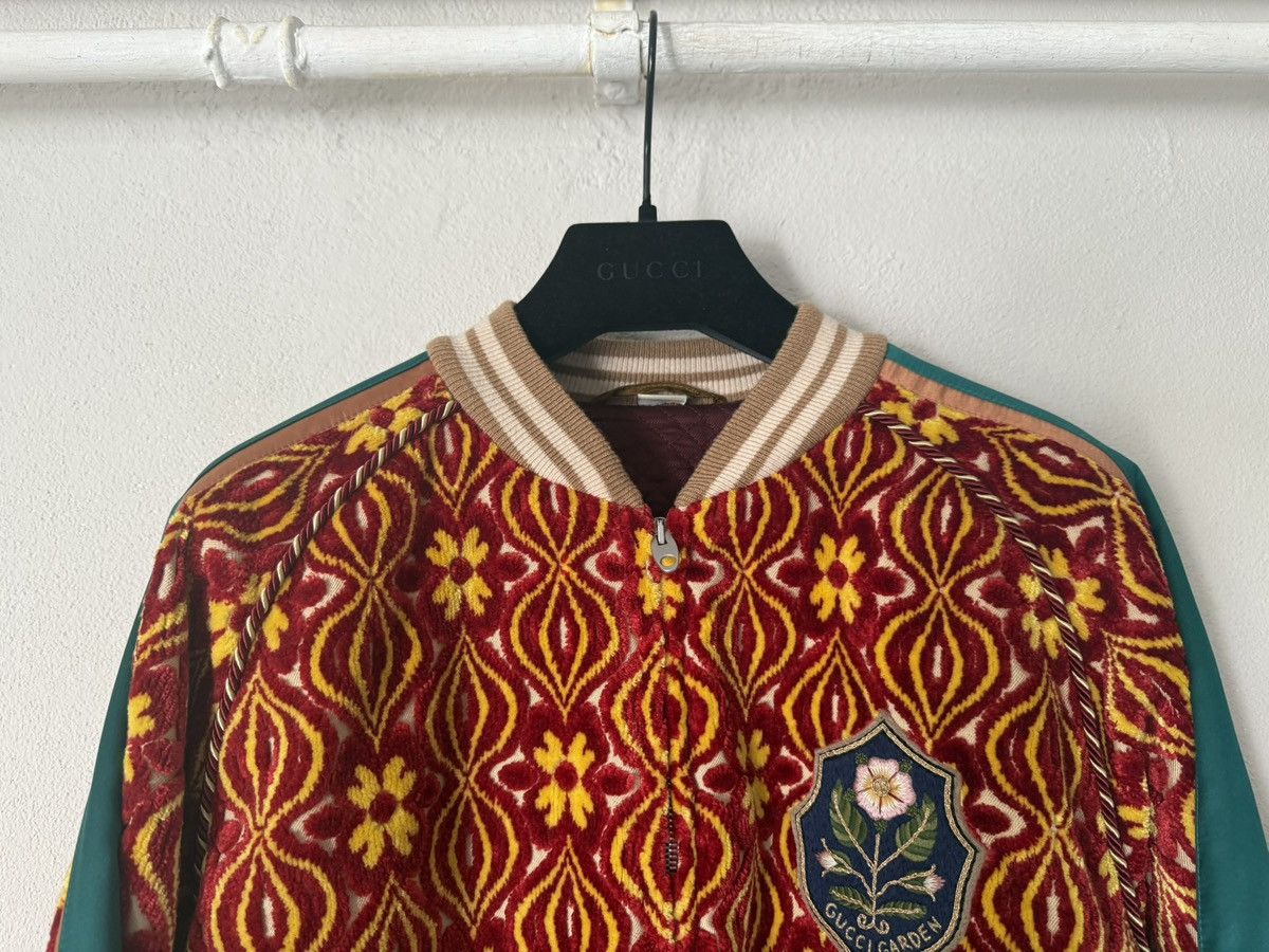Gucci Gucci Garden Velvet Jacquard Bomber Jacket Size US S / EU 44-46 / 1 - 2 Thumbnail
