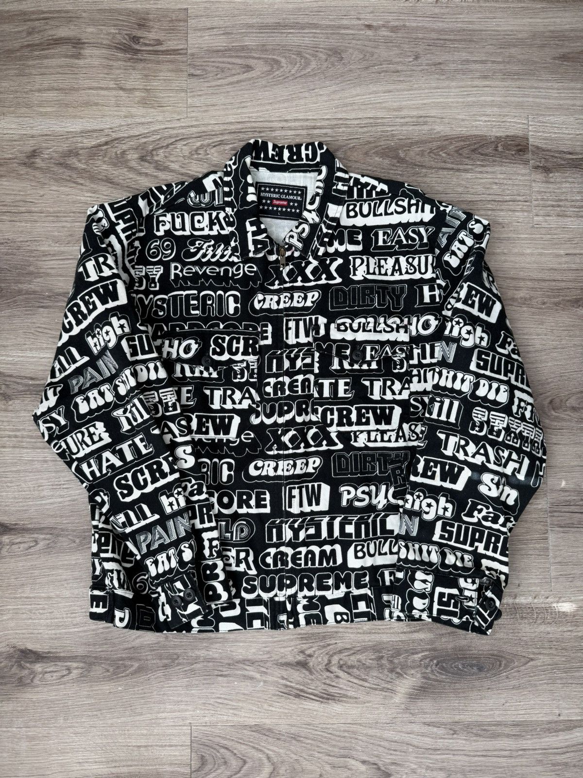 Supreme x Hysteric Glamour 2017 Text Work Jacket