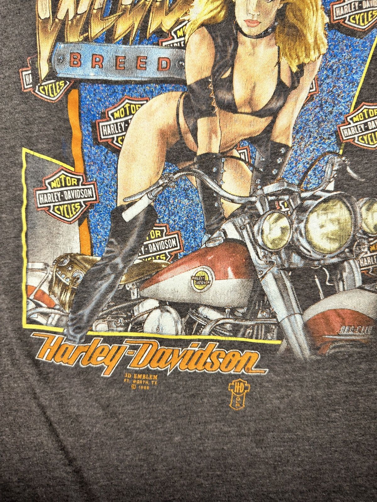 Harley Davidson × Vintage VINTAGE Harley Davidson 3D Emblem Wild Breed TShirt XXL Size US XXL / EU 58 / 5 - 5 Thumbnail