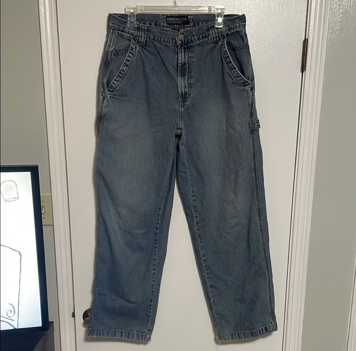 Aeropostale Aeropostale Blue Relaxed Fit Jeans Size US 32 / EU 48 - 1 Thumbnail