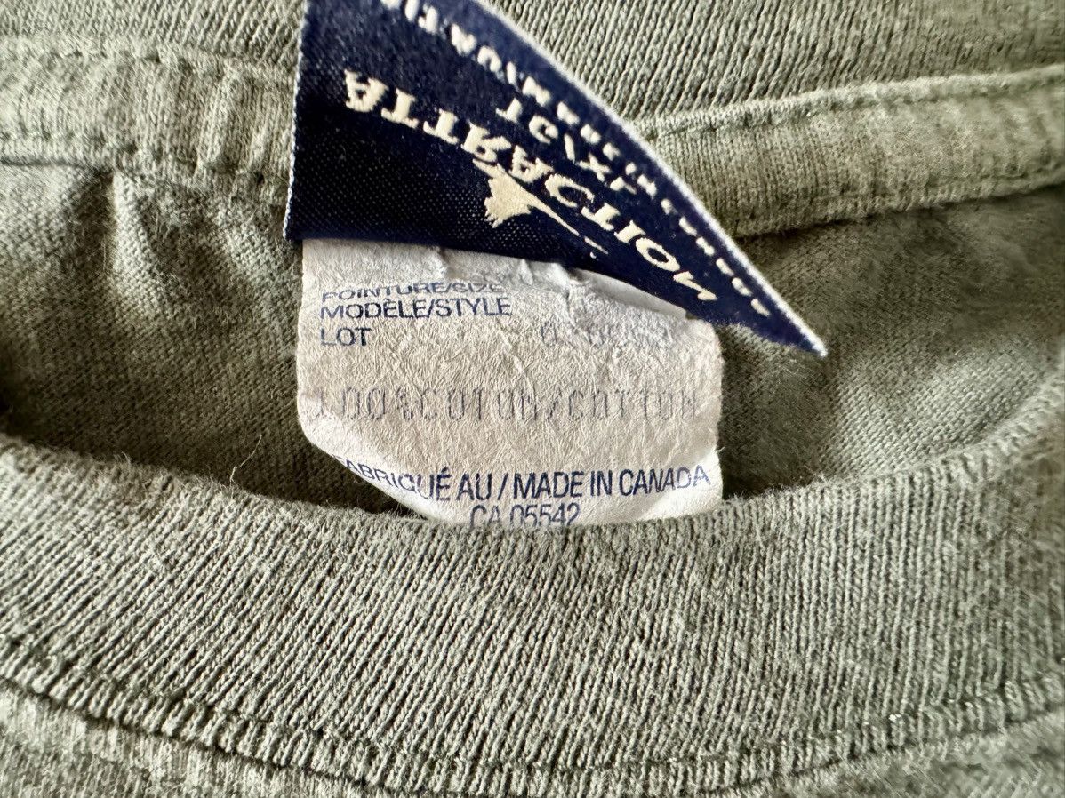 ATTRACTIONS × Vintage Attraction Tag Quebec Canada Vintage Olive Green T-Shirt Size US XL / EU 56 / 4 - 5 Thumbnail