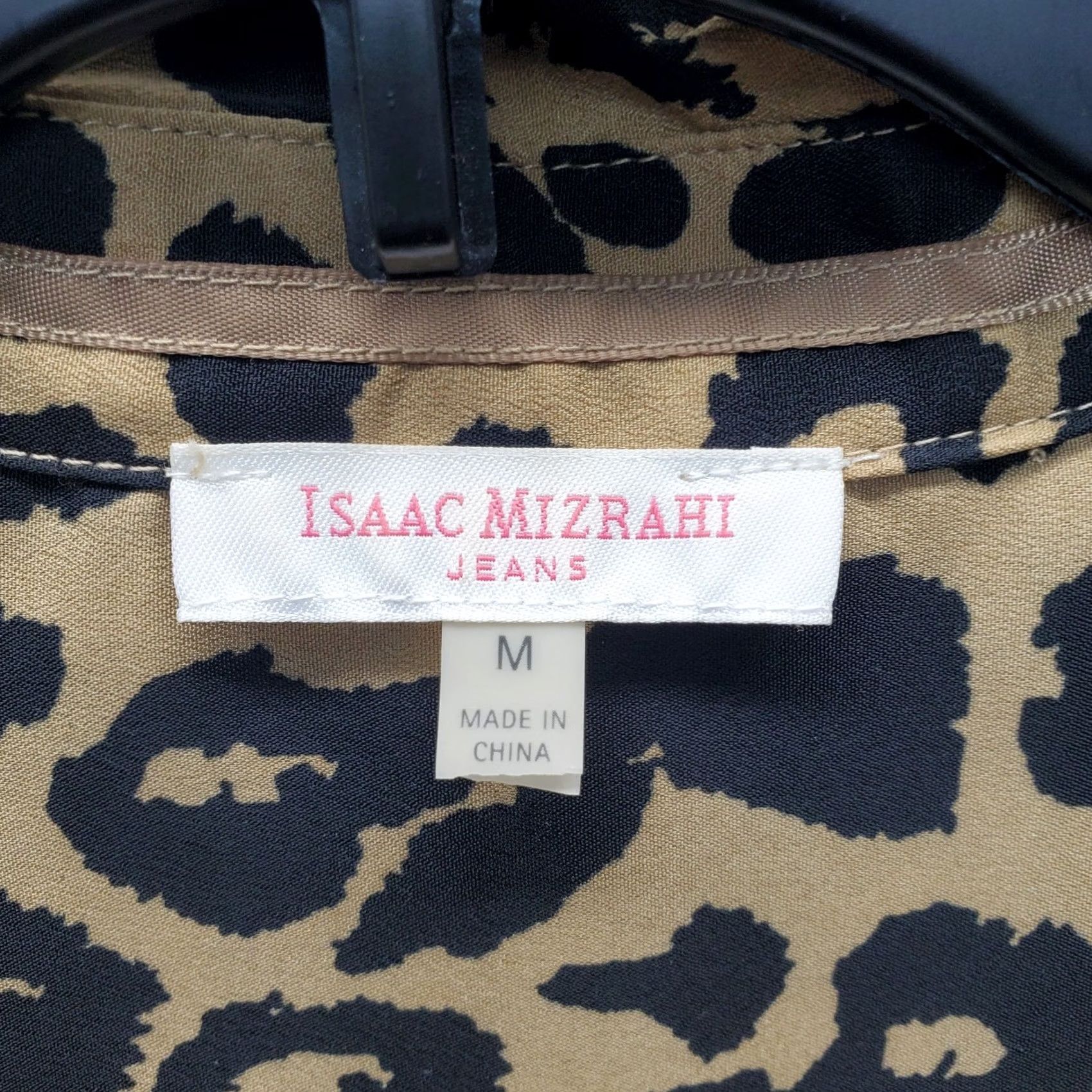 Isaac Mizrahi Isaac Mizrahi Womens Shirt M Multicolor Leopard Print Curved Hem Button Front Size M / US 6-8 / IT 42-44 - 5 Thumbnail