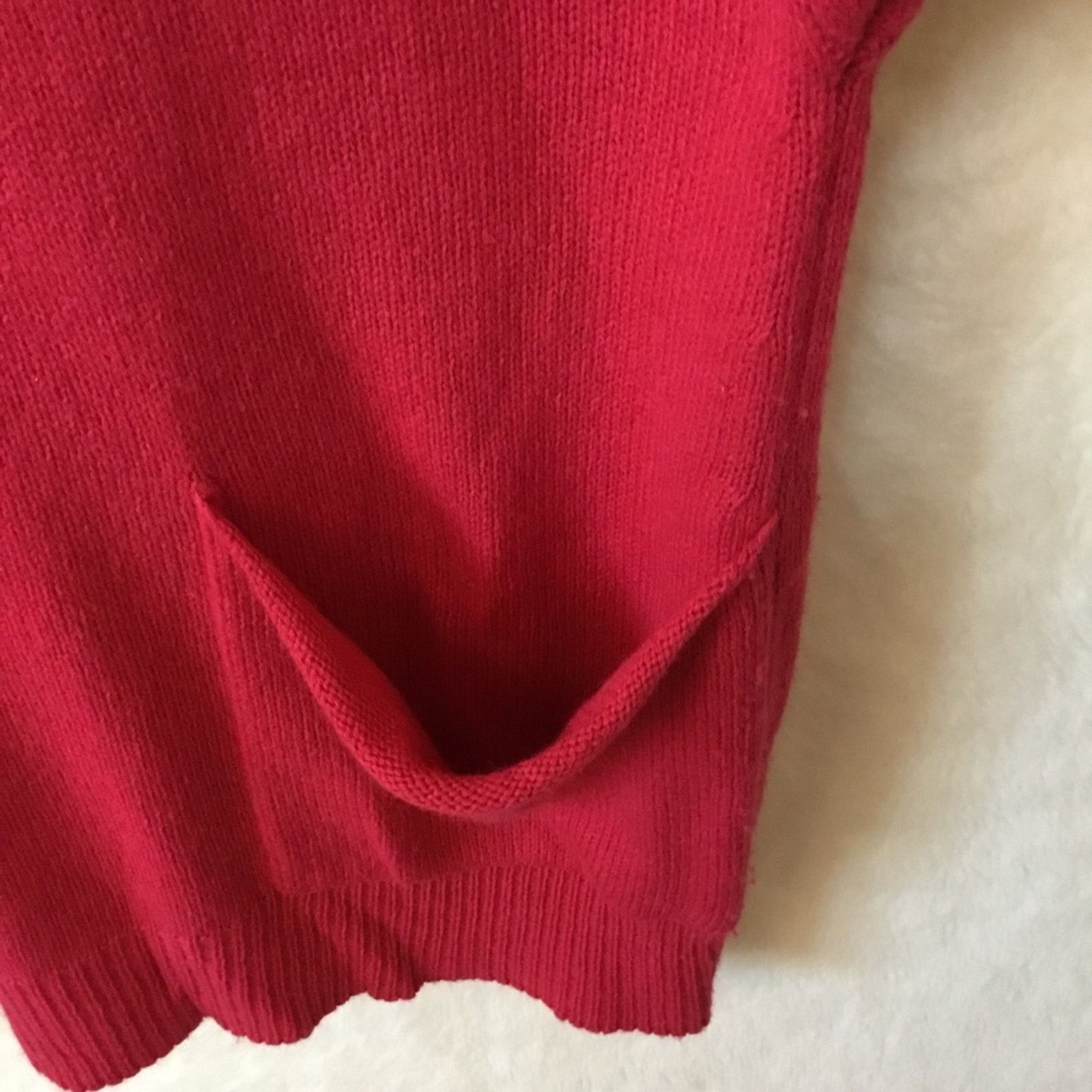 Bcbgmaxazria BCBGMaxAzria Red Quarter Sleeve Cowl Neck Sweater Size S / US 4 / IT 40 - 5 Thumbnail