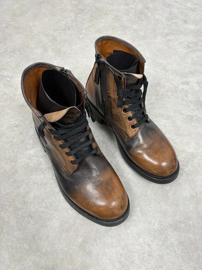 Dsquared2 2010s Dsquared2 Brown Irregular Leather Boots Size US 9 / EU 42 - 4 Thumbnail