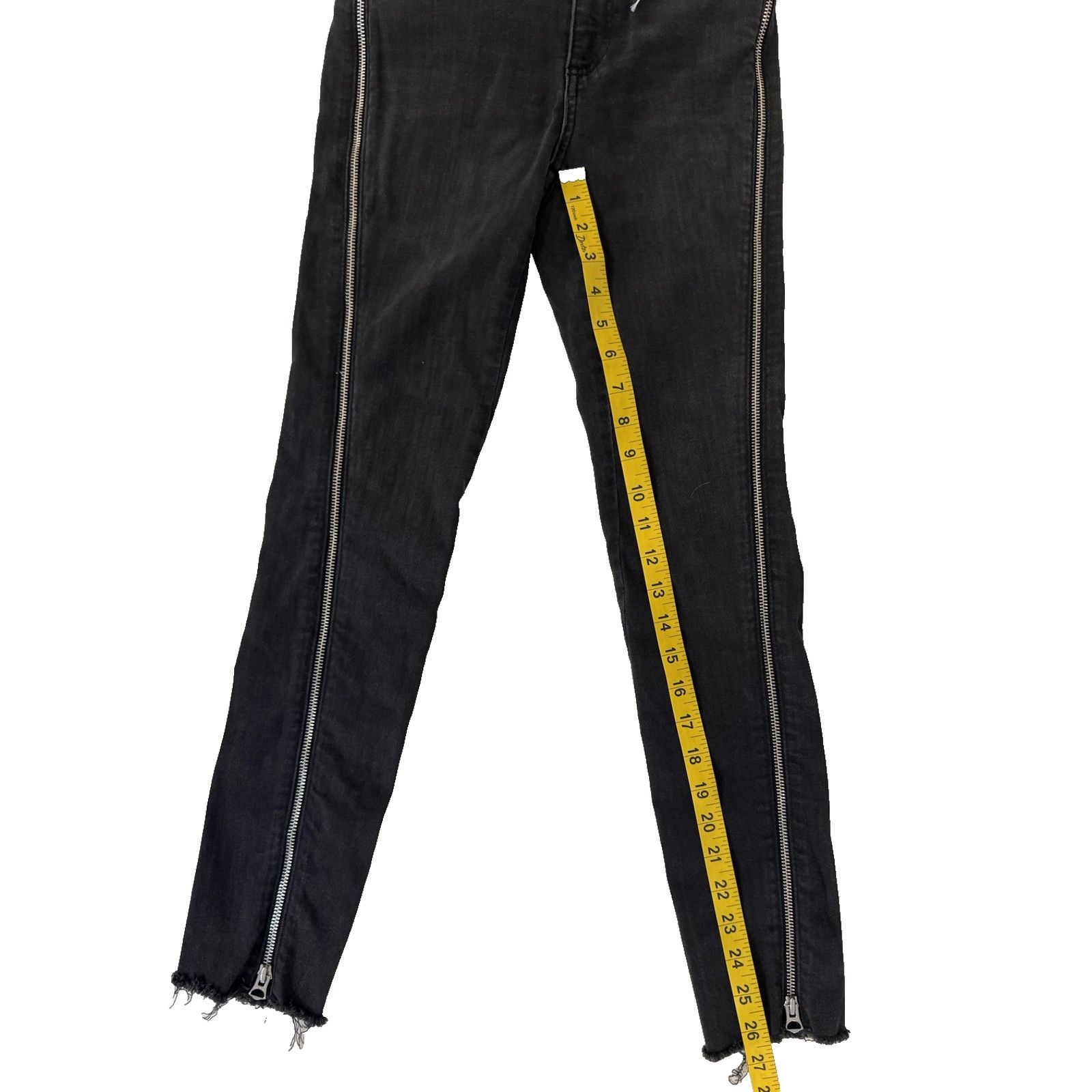 Rag & Bone Rag & Bone Jeans Womens 24 High Rise Skinny Zip Frayed Ankle Size 24" / US 00 / IT 34 - 5 Thumbnail