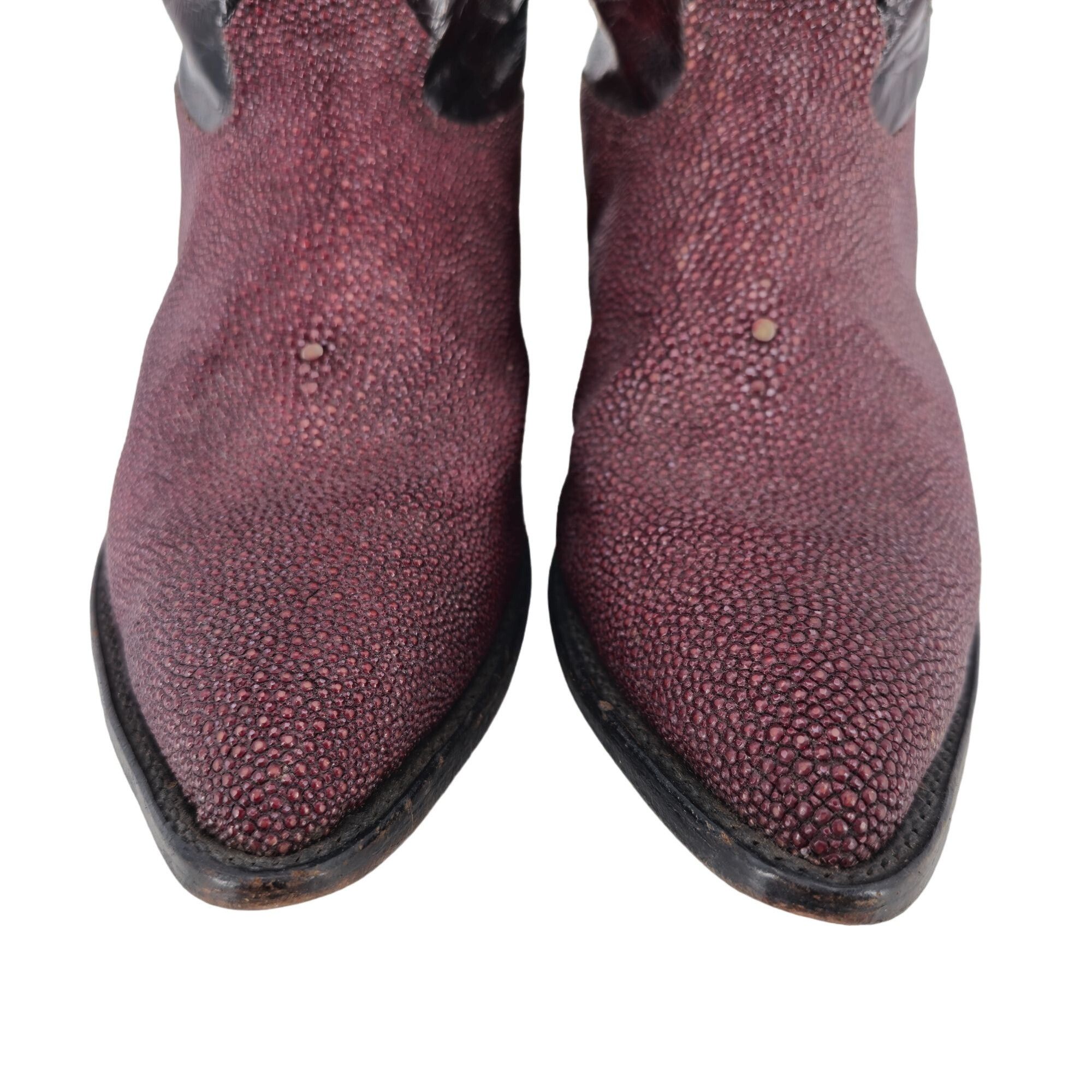 Nocona Nocona Stingray Red Mens Size 11.5D Maroon Burgundy Leather Size US 11.5 / EU 44-45 - 2 Thumbnail