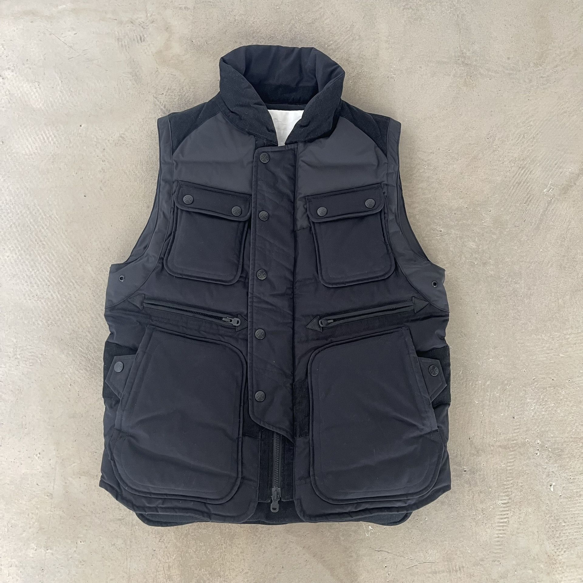 Image of White Mountaineering Cotton Vest in Black, Men's (Size Small)