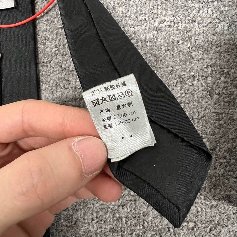 Dior dior embroidered logo tie with tags-2507