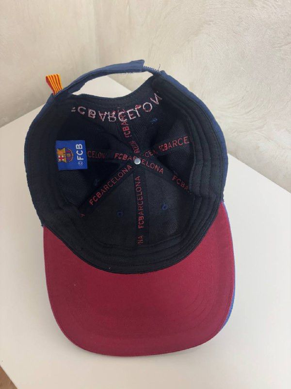 Vintage FCB Football Club Barcelona Barca Cap Hat Blue Red Size ONE SIZE - 6 Thumbnail