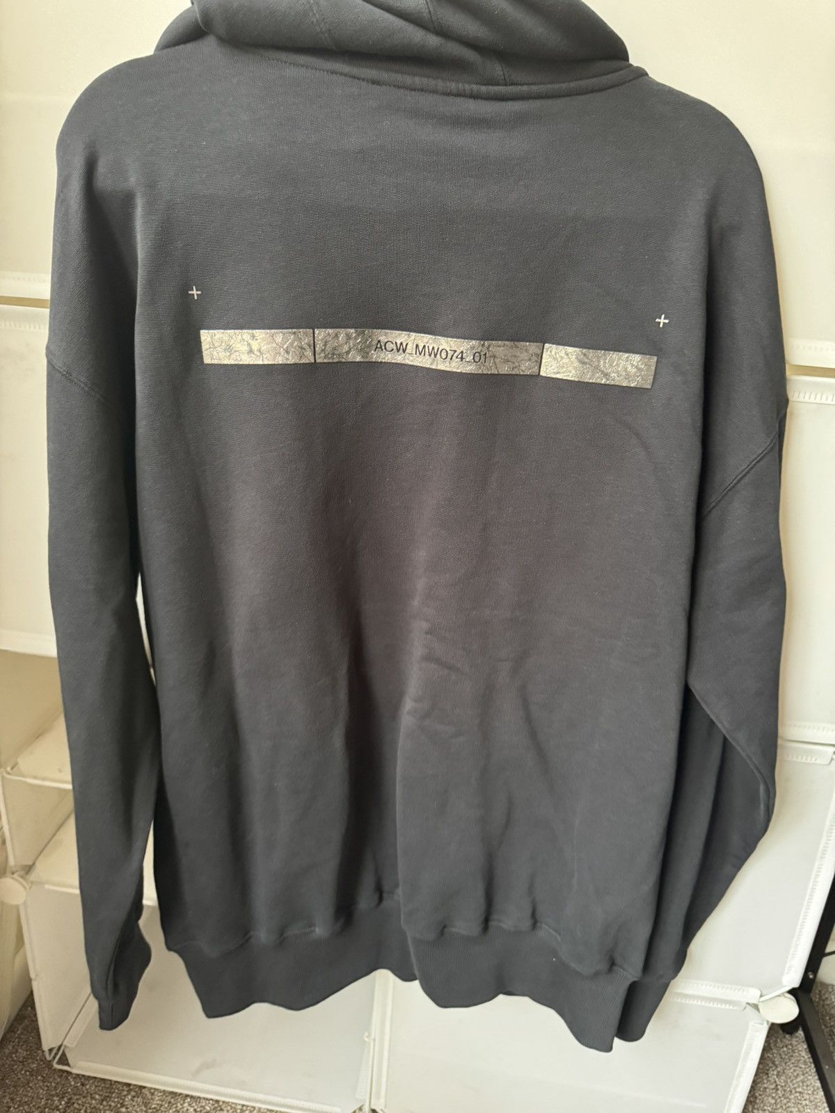 A-COLD-WALL* A-COLD-WALL* Black Foil Grid Hoodie Size US L / EU 52-54 / 3 - 8 Thumbnail