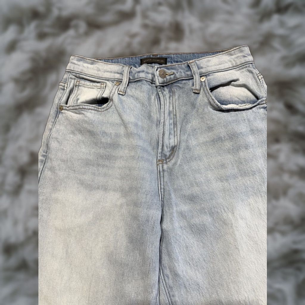 Silver Jeans Co. Silver Jeans Jeans Women 28 Blue Denim High Rise Straight 28X28 5-Pocket Regular Modern Style Womens Size 28" / US 6 / IT 42 - 1 Thumbnail