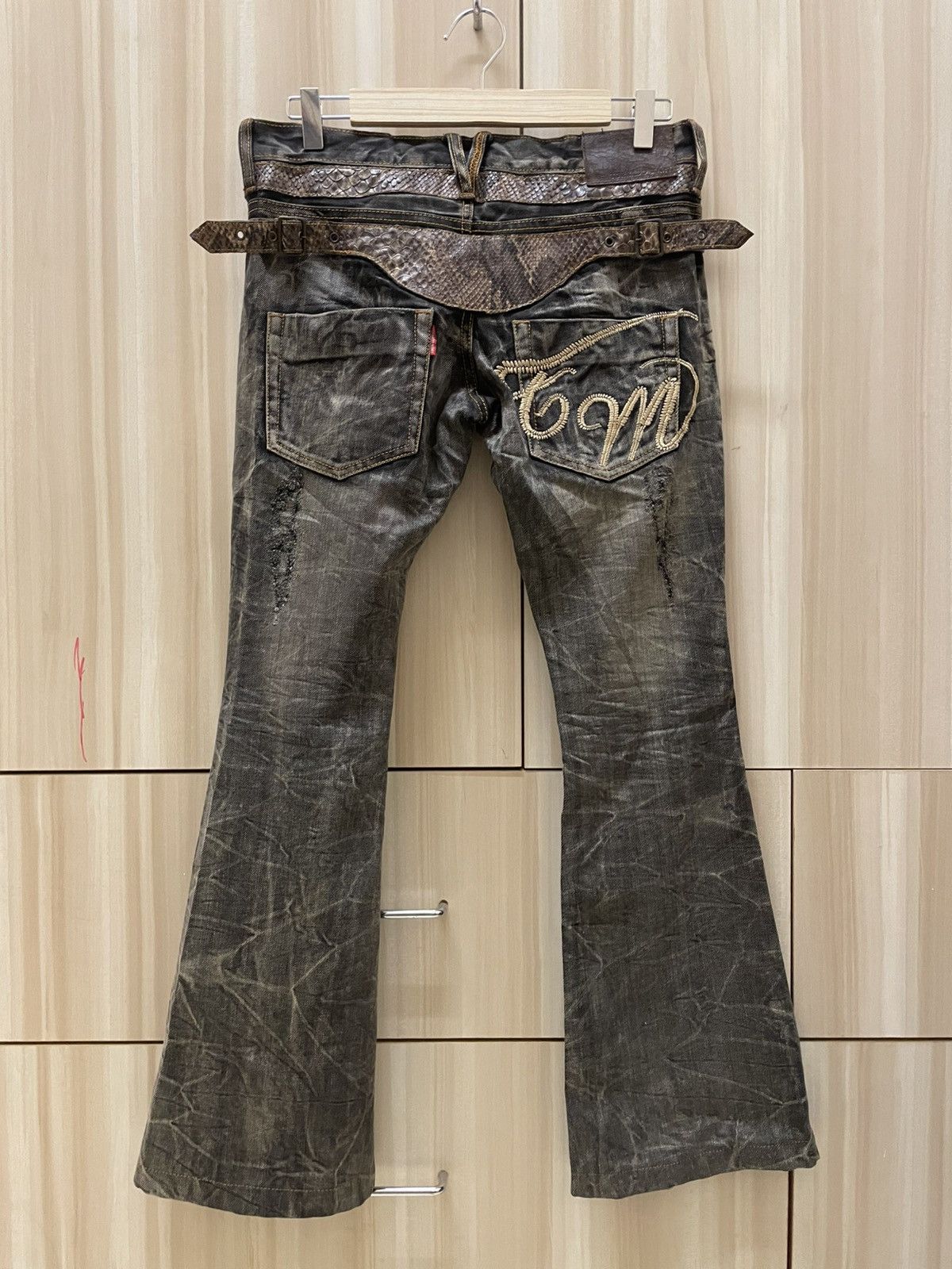 Tornado Mart Tornado Mart Phyton Skin Flare Jeans Size 31" - 1 Thumbnail