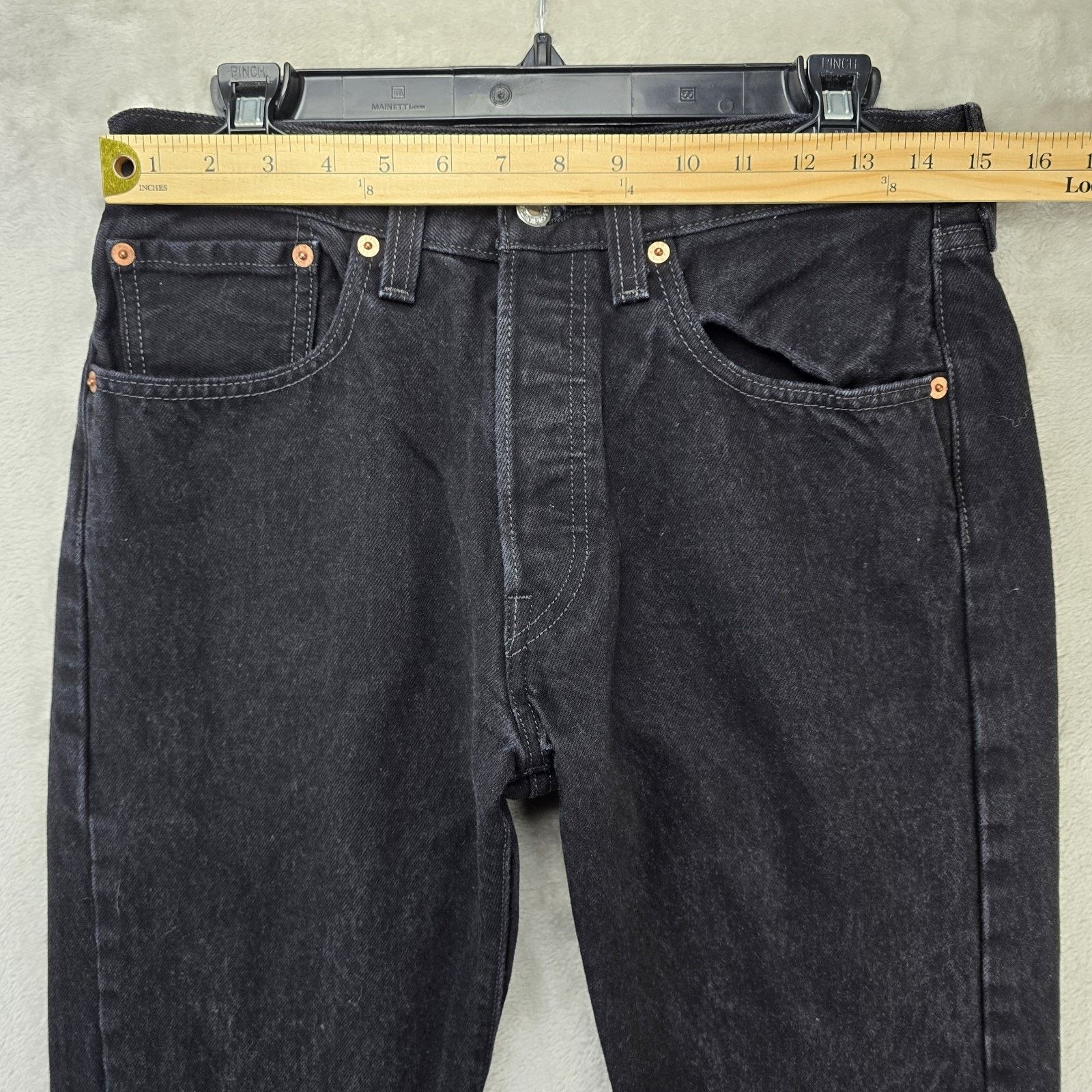 Levi's Levis 501 Jeans 31x30 (Fits 30x29) Black Straight Leg Y2K Size US 30 / EU 46 - 10 Thumbnail