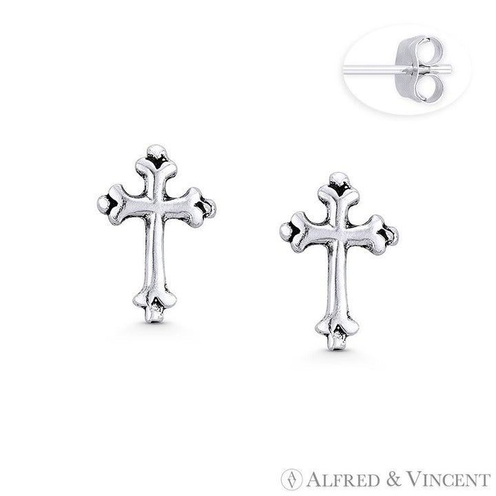 Other St. Thomas Medieval Cross Oxidized Stud Earrings Size ONE SIZE - 1 Preview