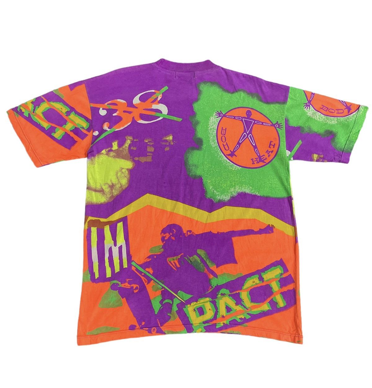 Japanese Brand × Vintage VINTAGE BODY HEAT FULLPRINT MULTICOLOUR TSHIRT Size US L / EU 52-54 / 3 - 2 Thumbnail