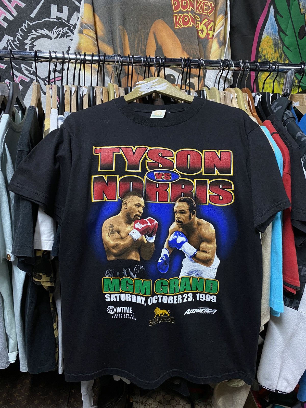 90’s Vintage Mike Tyson vs Norris MGM Boxing Shirt Medium