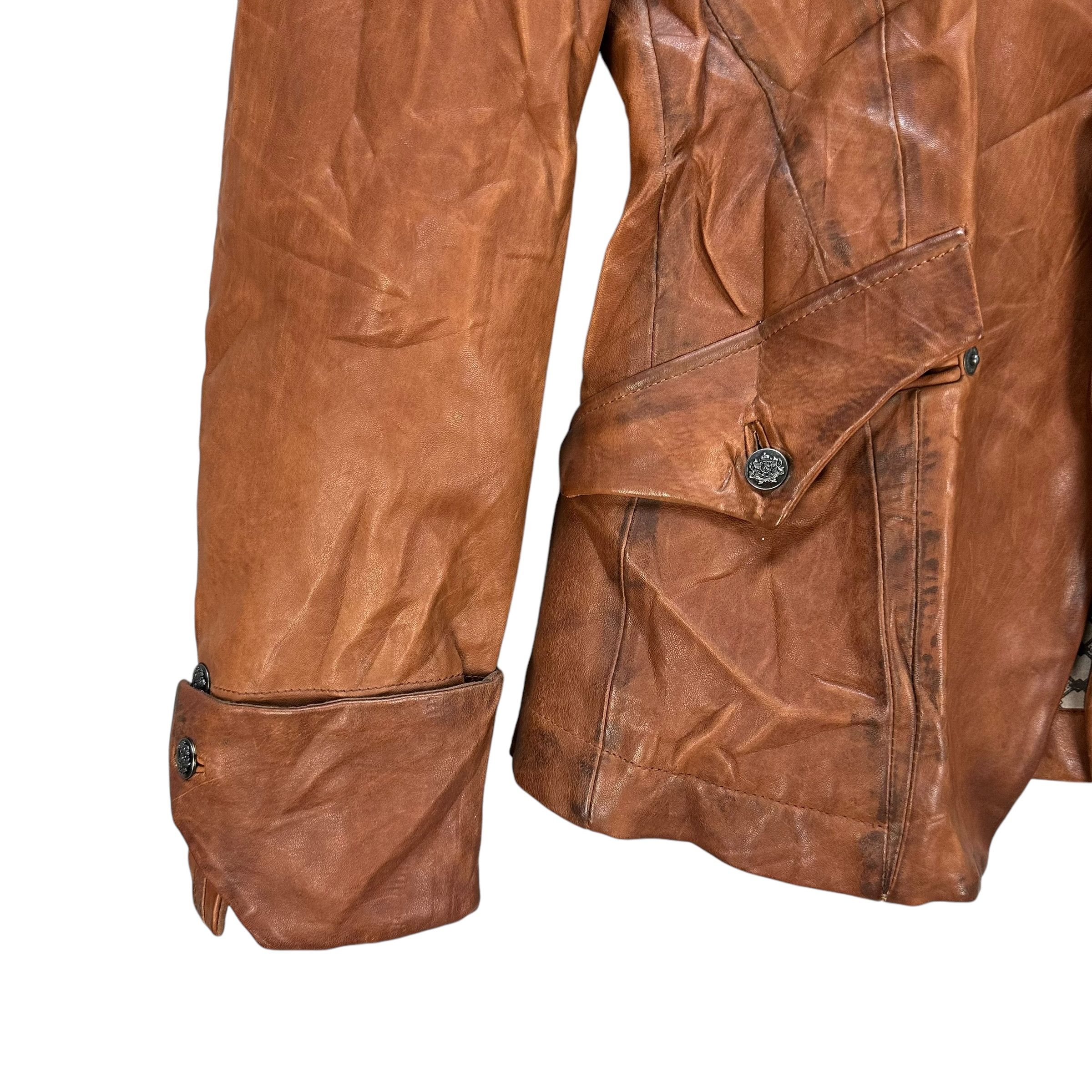 PPFM PPFM Cowhide Casual Leather Jacket Blazers #A65-1547 Size US S / EU 44-46 / 1 - 4 Thumbnail