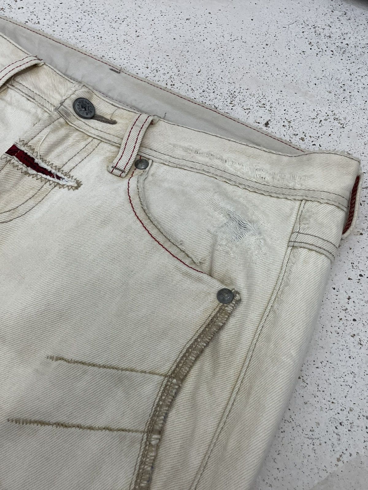Designer Marithé Fràncois Girbaud Le Jean Rusty Black Washed Flate Size US 31 - 11 Thumbnail
