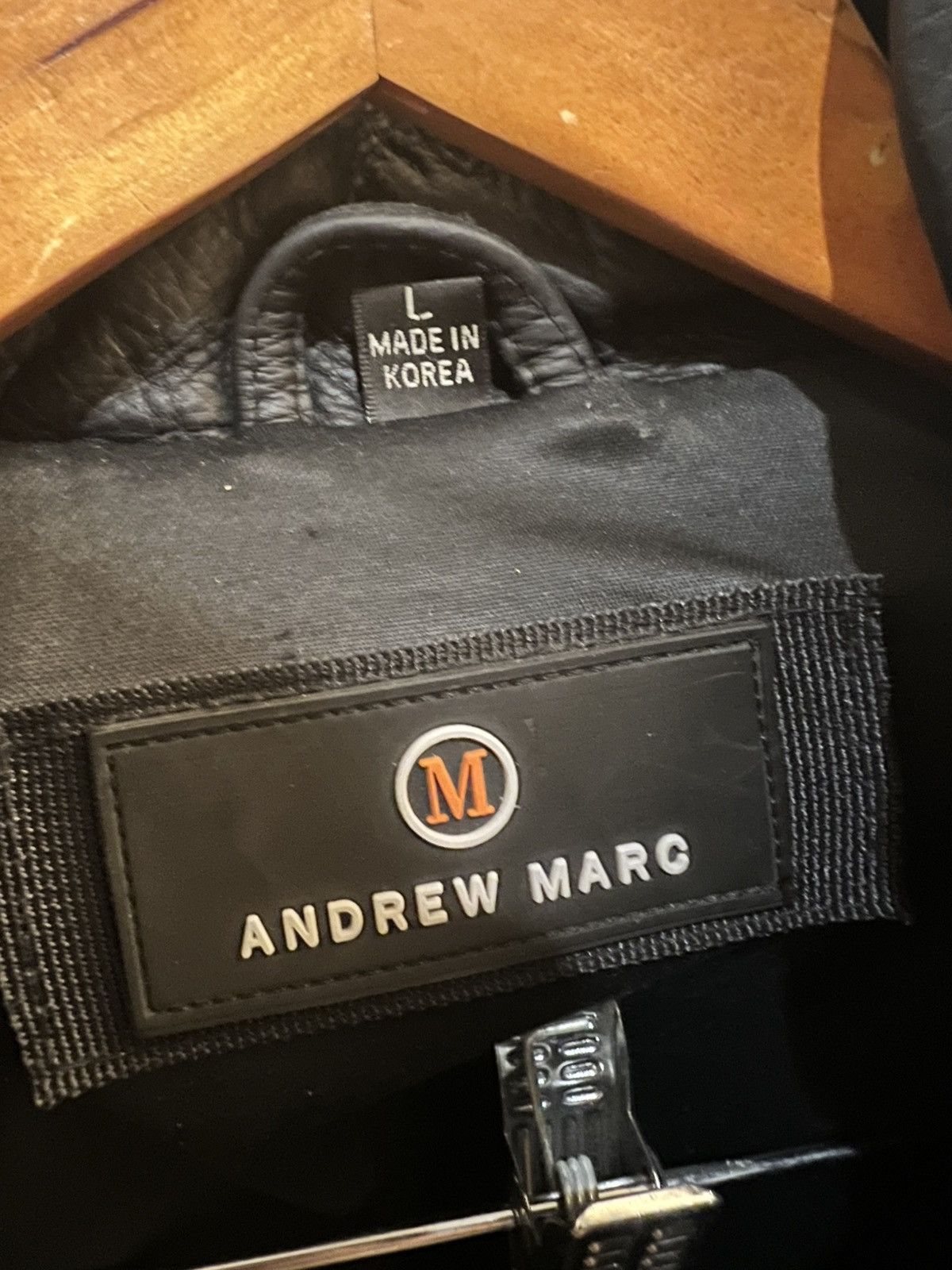 Andrew Marc Vintage 90s Andrew Marc Black Cowhide Leather Trench Coat Size US L / EU 52-54 / 3 - 3 Thumbnail