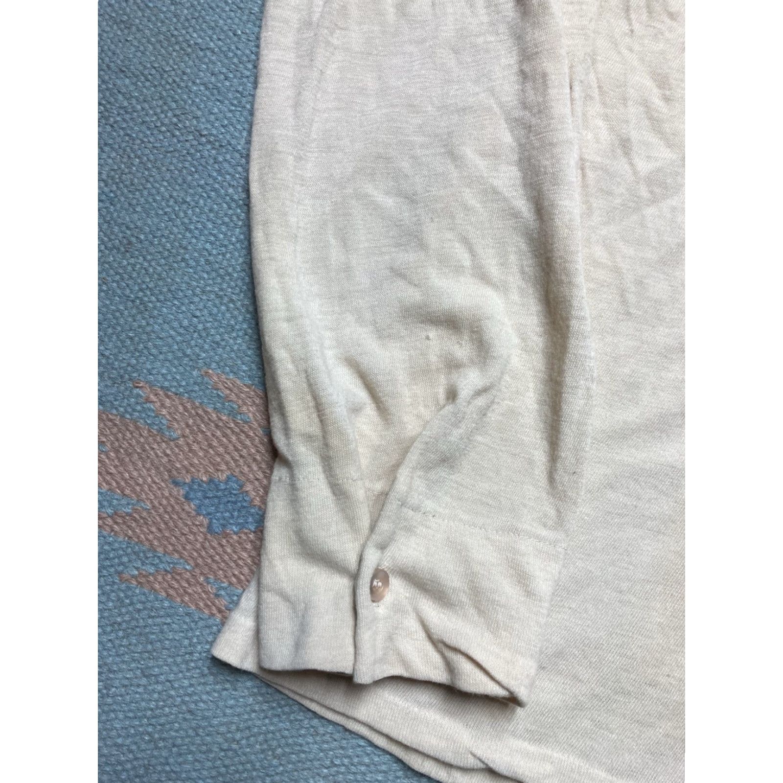 Van Heusen VINTAGE Van Heusen Polo Shirt Long Sleeve White XL 60s Acrylic Distressed Blank Size US XL / EU 56 / 4 - 2 Thumbnail