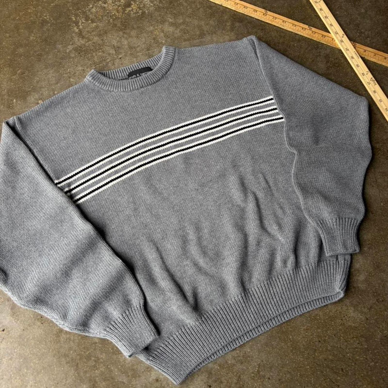 Croft & Barrow 2000s striped knit sweater Size US L / EU 52-54 / 3 - 2 Thumbnail