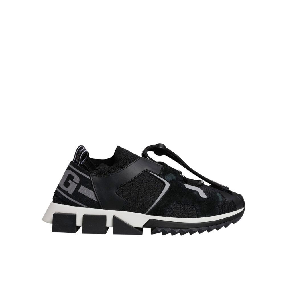 Dolce & Gabbana Dolce & Gabbana Black Mesh Sorrento Trekking Sneakers Shoes Size US 9 / IT 39 - 1 Thumbnail