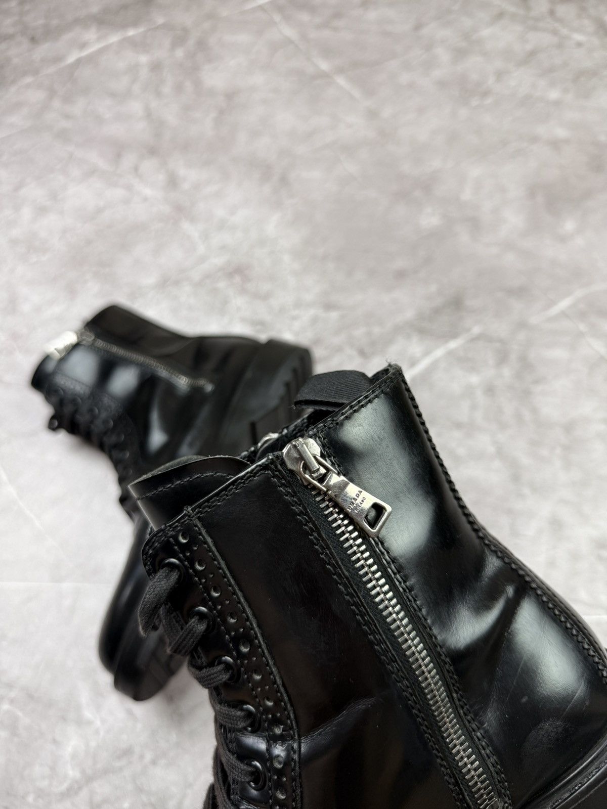 Prada Prada Leather Black Boots women size 36 Size US 6 / IT 36 - 16 Thumbnail