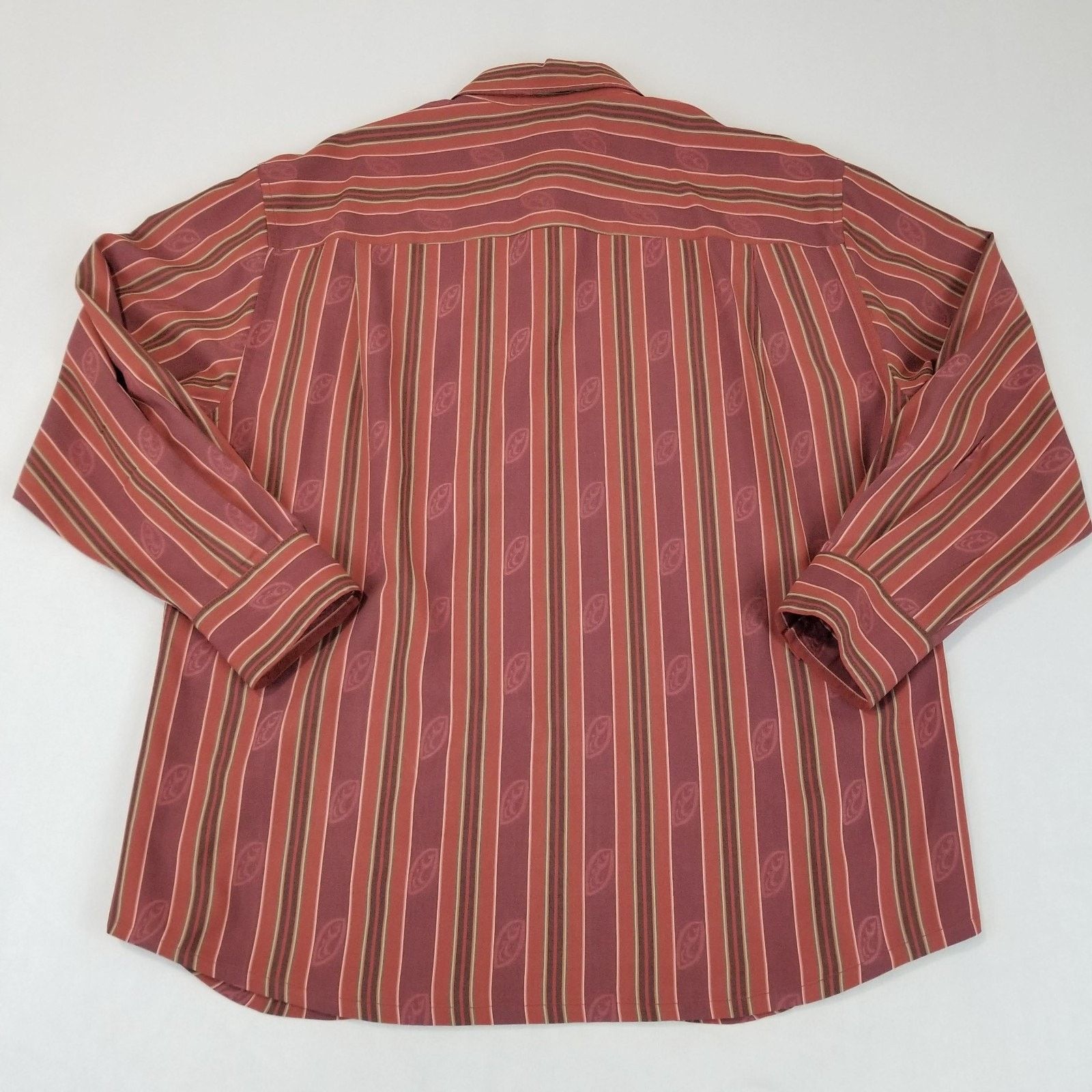 Tommy Bahama Tommy Bahama Shirt Mens Large Red Striped Jacquard Paisley Size US L / EU 52-54 / 3 - 2 Thumbnail
