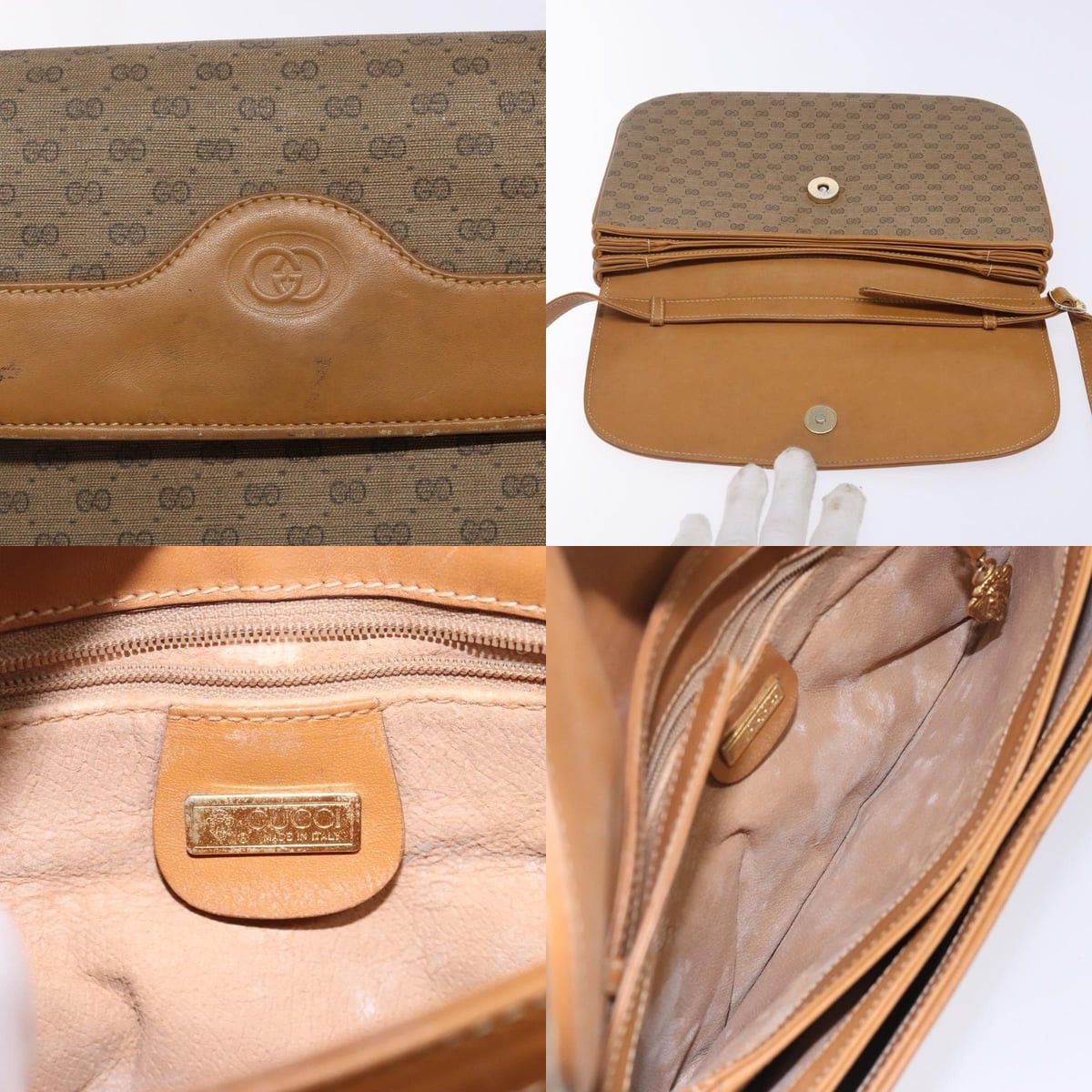 Gucci GUCCI Micro GG Supreme Shoulder Bag Pvc Beige Gold 004 106 Size ONE SIZE - 11 Thumbnail