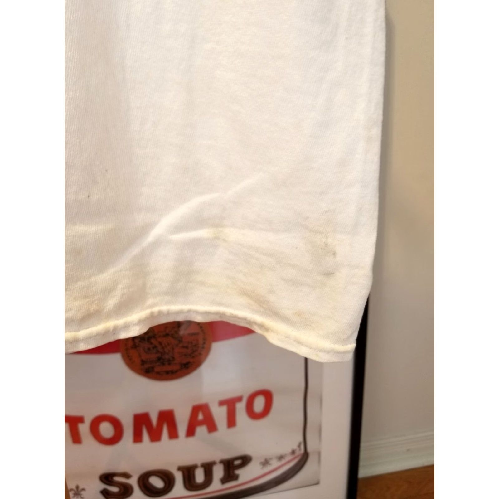 Delta VINTAGE Delta T-Shirt Shirt XL White Cotton Crew Neck Short Sleeve Mens 1980s 80s Distressed Worn Cross Chest 23" Back 28" Google I DON'T NEED GOOGLE Size US XL / EU 56 / 4 - 6 Thumbnail