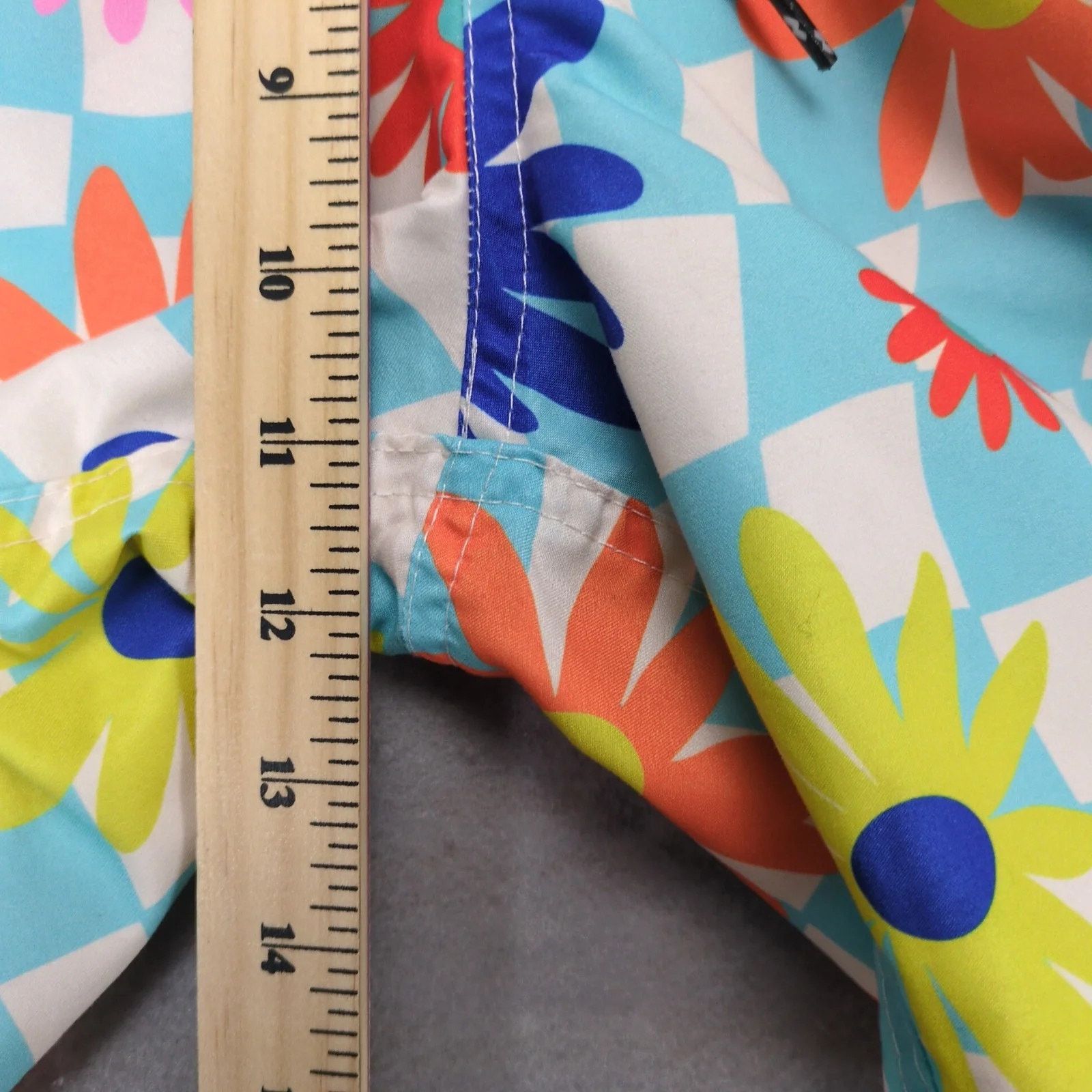 Other Distortion Men's XL Retro Hippie Floral Check 7" Swim Trunks Size US 34 / EU 50 - 5 Thumbnail