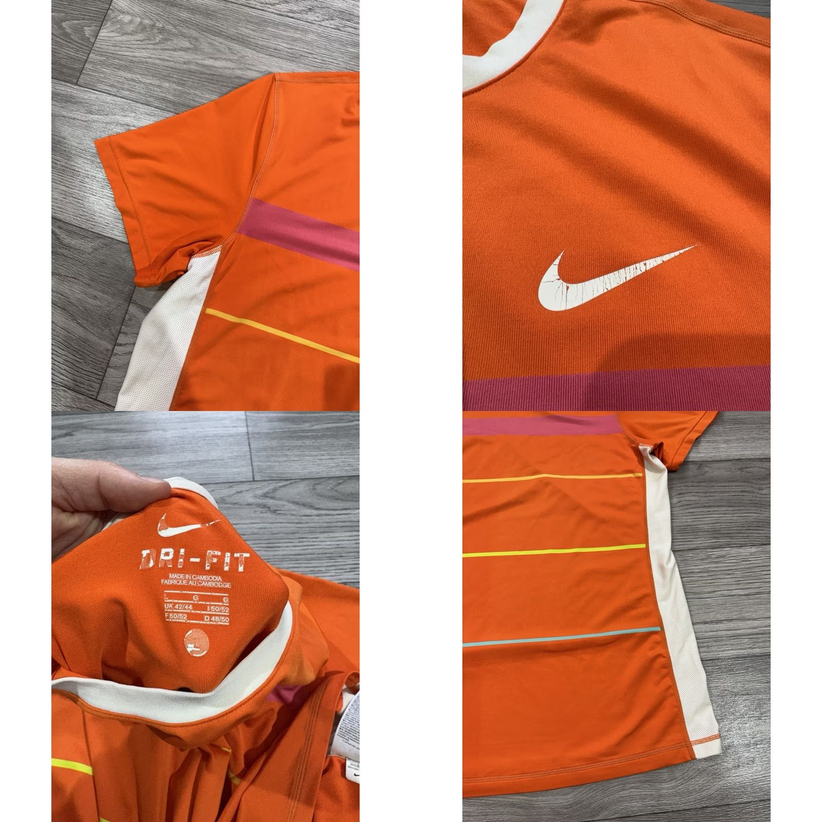 Nike VINTAGE Rafael Nadal 2010 Australian Open Nike Shirt Jersey T-Shirt Mens L Orange 363328-827 Size US L / EU 52-54 / 3 - 8 Thumbnail
