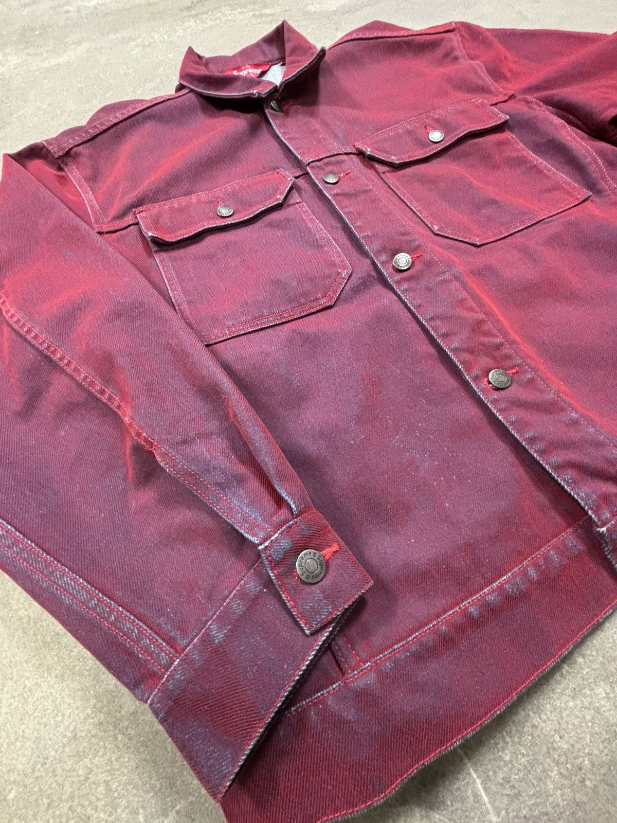Supreme Supreme Flocked Denim Trucker Jacket (2023) Size US XL / EU 56 / 4 - 4 Thumbnail