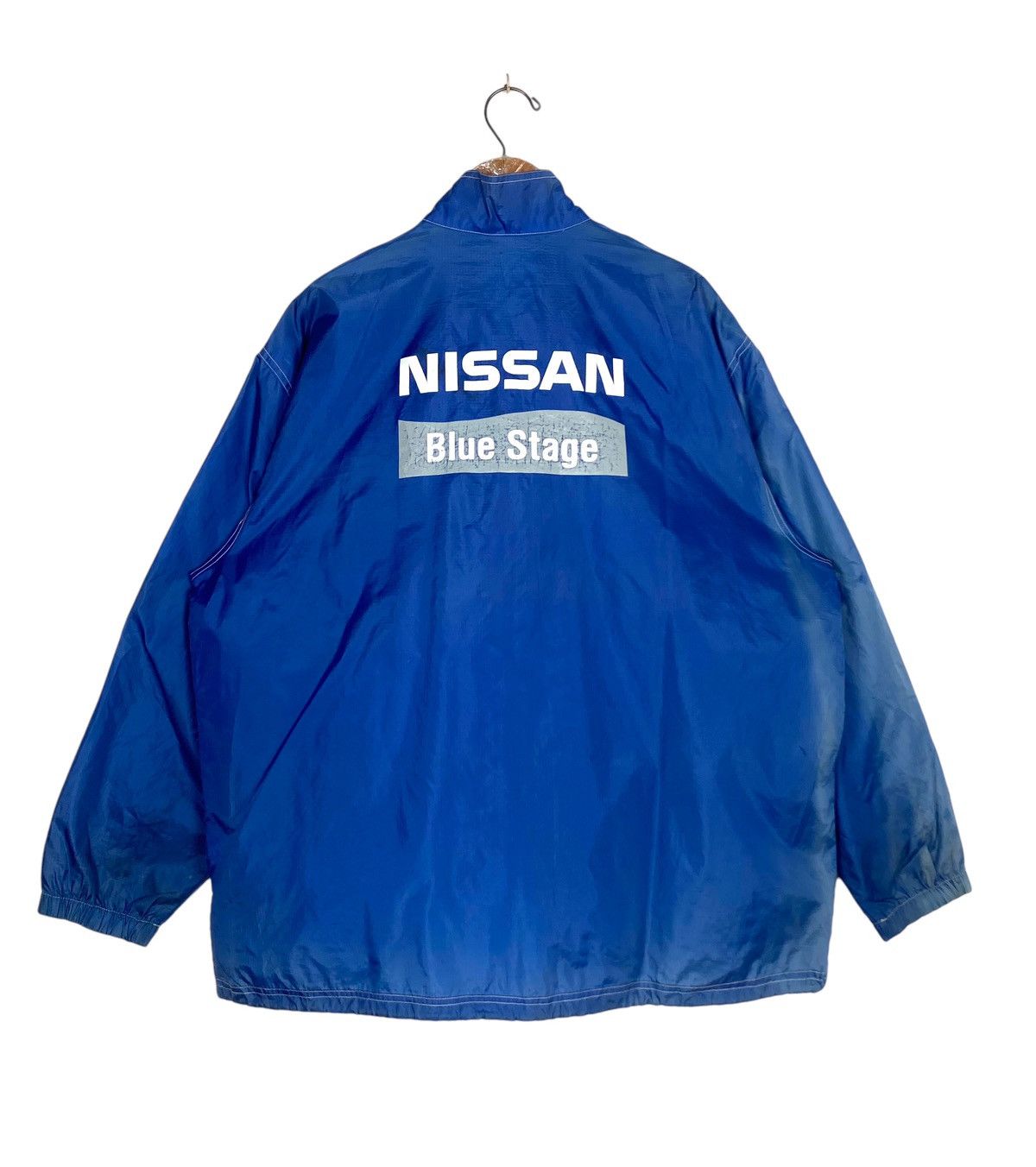 Japanese Brand Rare‼️ Vintage Sunfaded Nissan Blue Stage Zipper Jacket Size US L / EU 52-54 / 3 - 5 Thumbnail