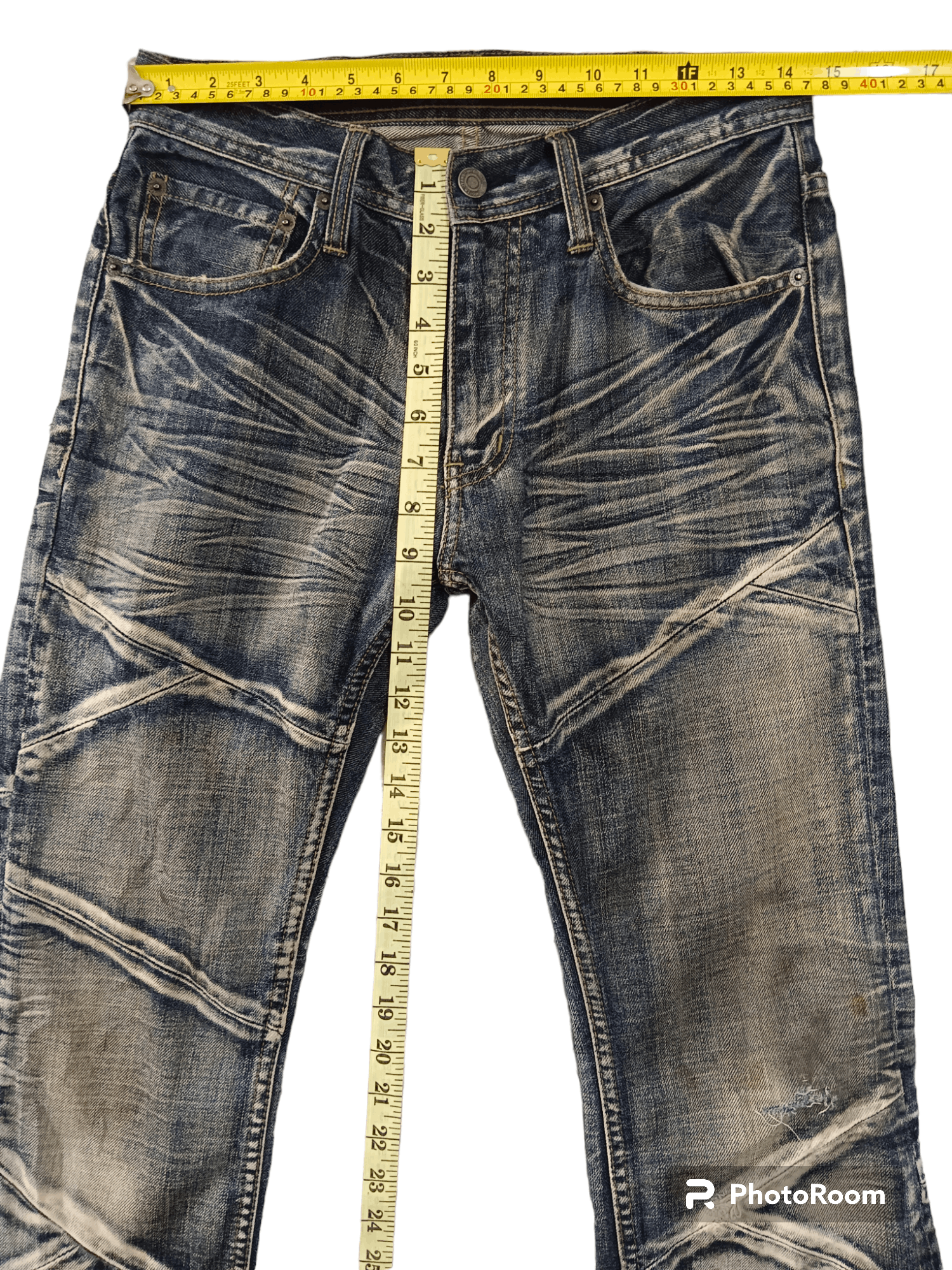 HIDEAWAYS Edge X Rupert Distressed Flare Jeans Size US 28 / EU 44 - 4 Thumbnail