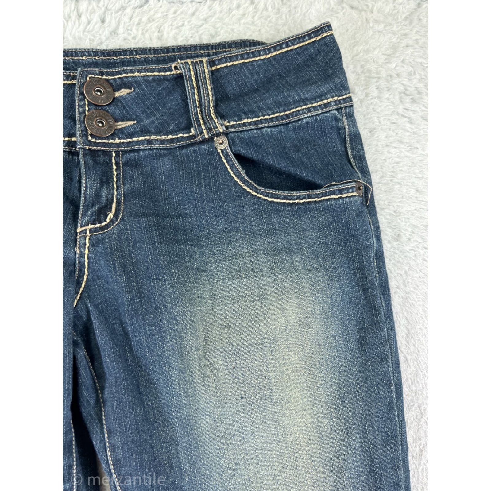 Rocawear Rocawear Jeans Womens 17 Blue Denim Bootcut Regular Fit Medium Wash Classic Western Style Girls Size 38" / US 16 / IT 52 - 7 Thumbnail