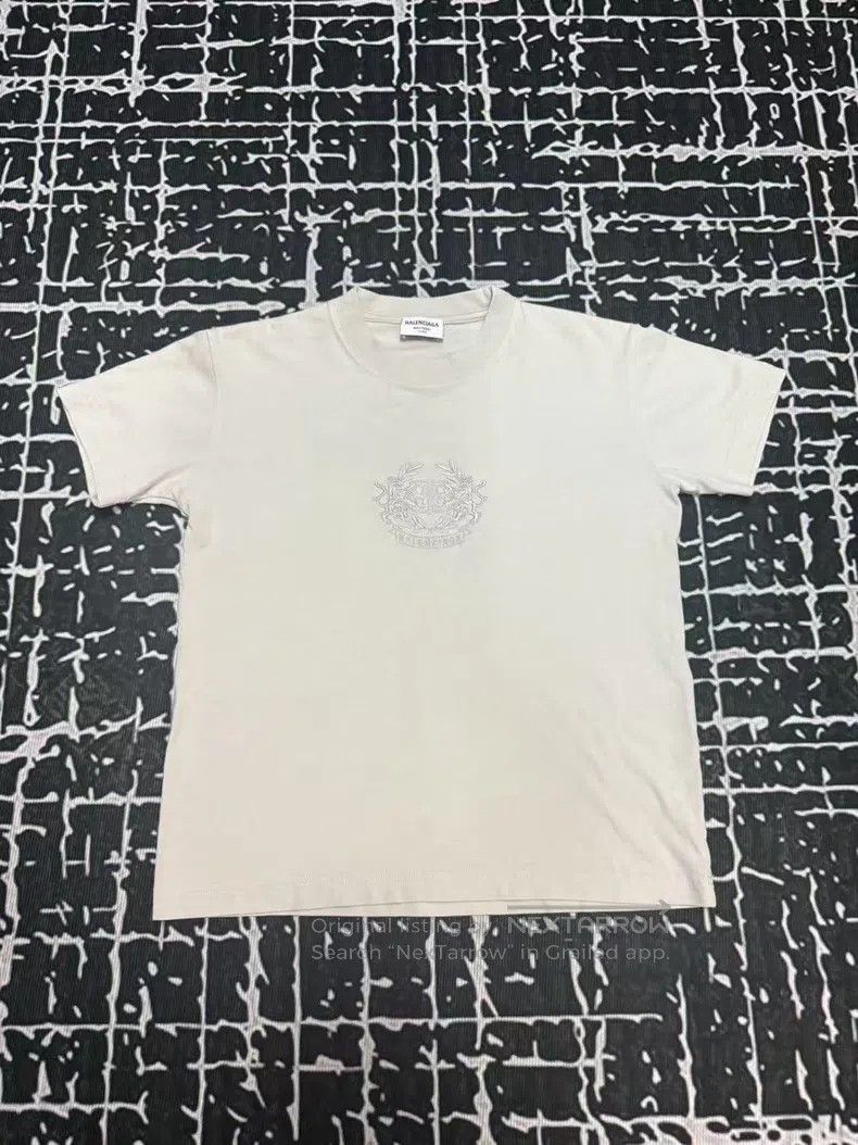 Balenciaga Balenciaga Crown and wheat embroidery short-sleeve T-shirt Size S / US 4 / IT 40 - 1 Thumbnail