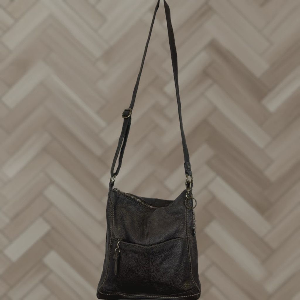 The Sak The Sak Purse Crossbody Brown Pebbled Leather Shoulder Bag Handbag Read Size ONE SIZE - 1 Thumbnail