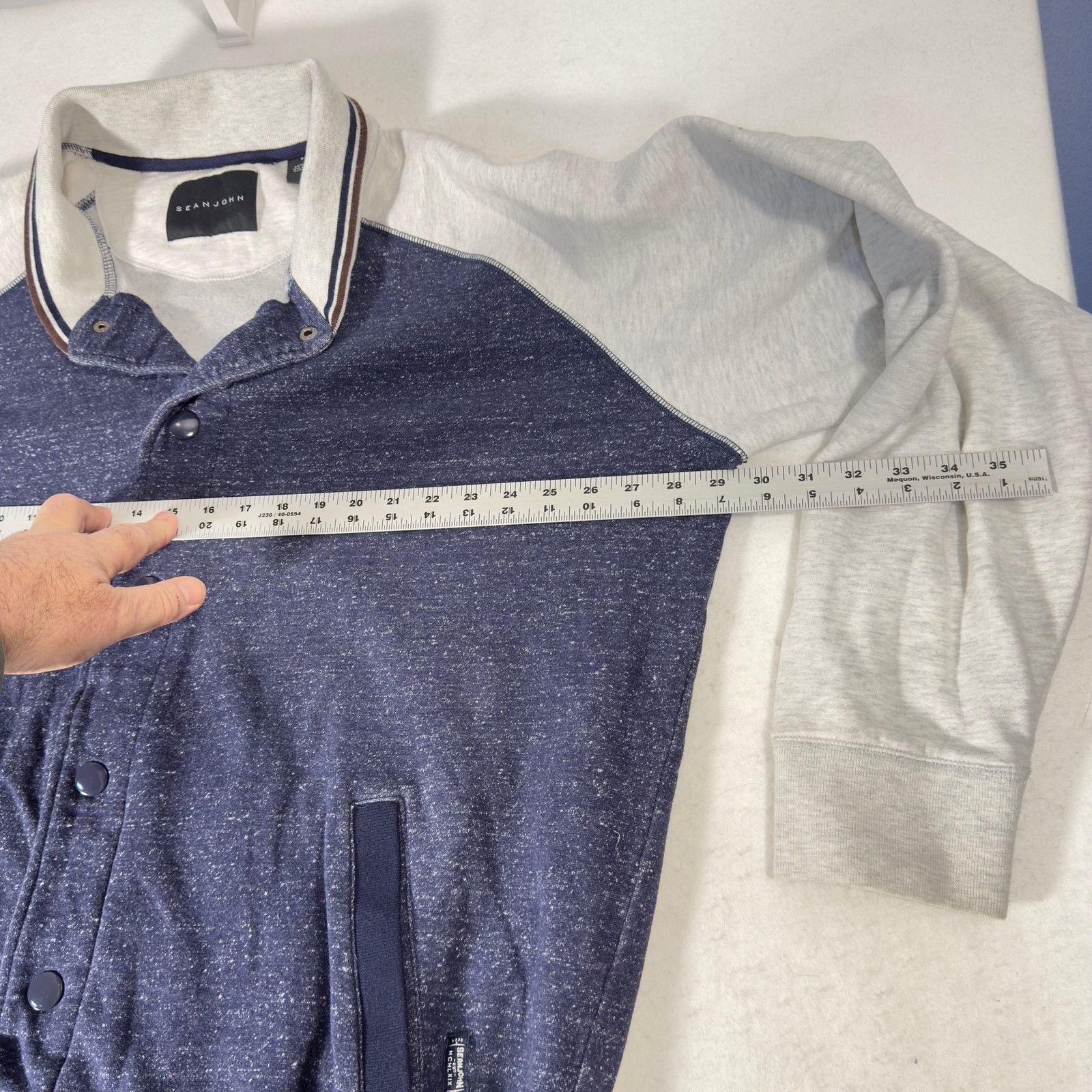 Sean John Sean John Fleece Shacket Snaps Jacket Men XXXL 3XL Blue Grey Size US L / EU 52-54 / 3 - 8 Thumbnail