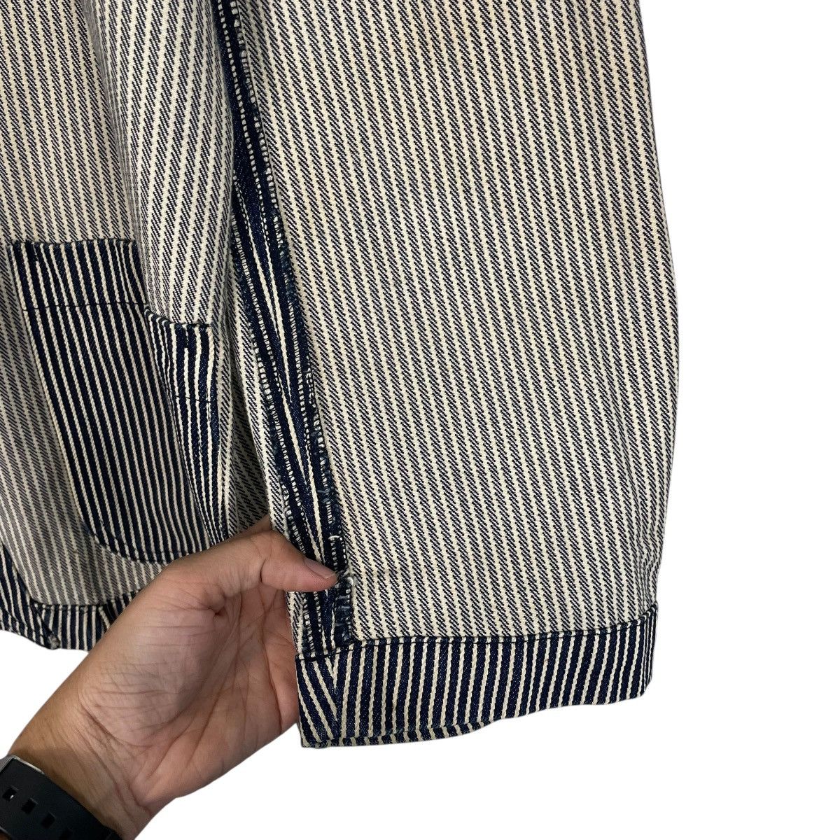 Comme des Garcons Homme Plus Comme Des Garcons Homme Plus Stripe Reverse Jacket Size US S / EU 44-46 / 1 - 13 Thumbnail